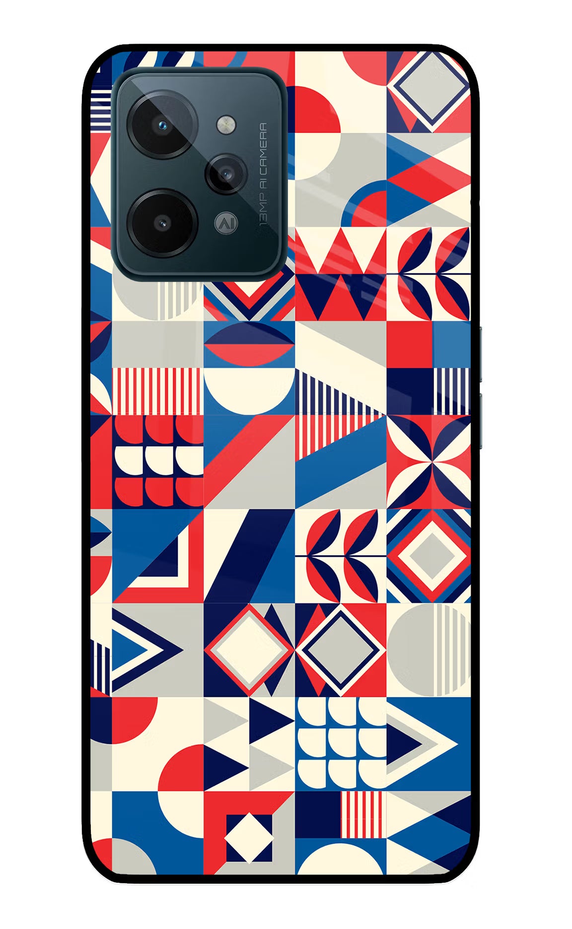 Colorful Pattern Realme C31 Glass Case - Colorful Pattern Realme C31 Glass Case Colorful Pattern Realme C31 Glass Case