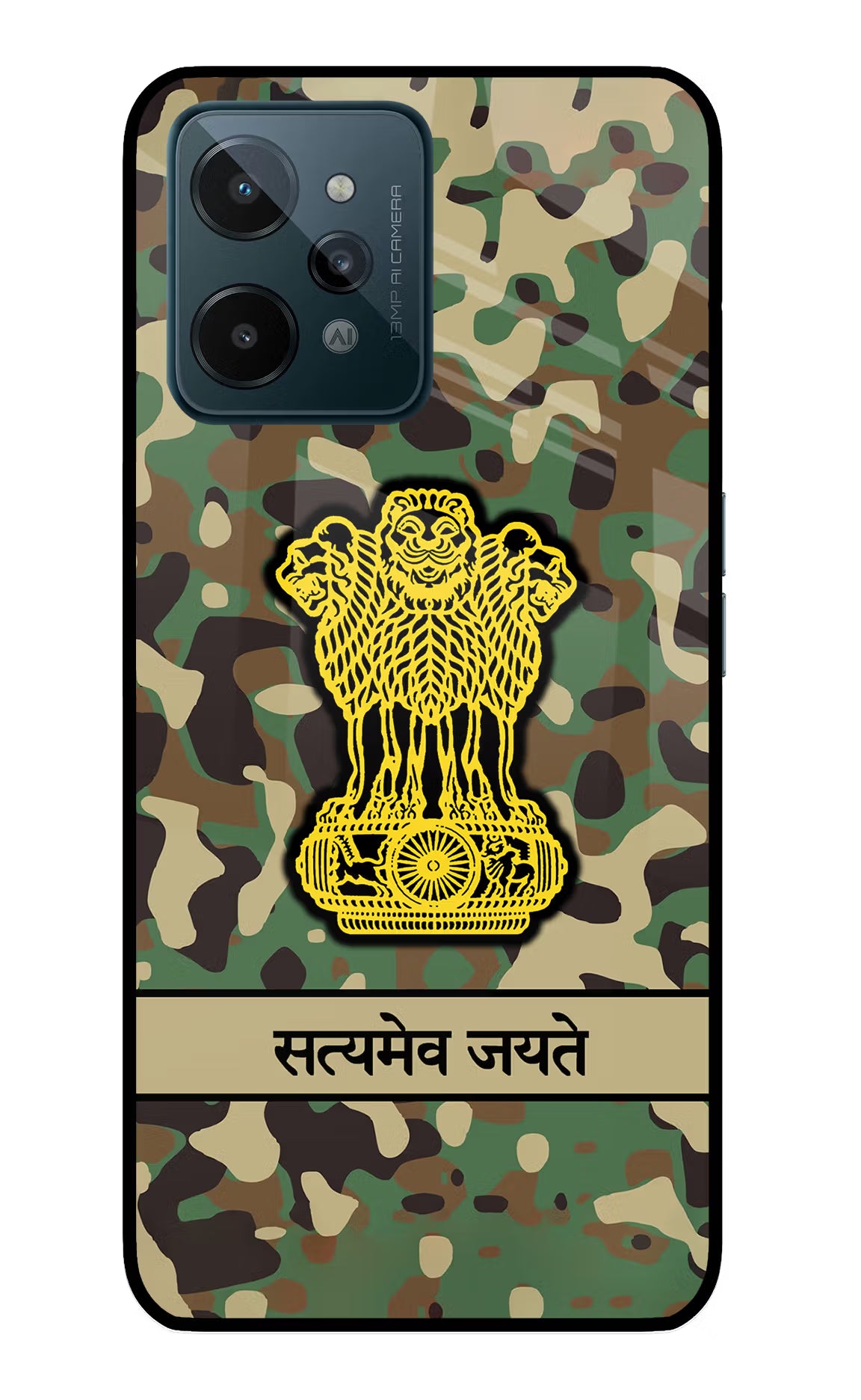 Satyamev Jayate Army Realme C31 Glass Case - Satyamev Jayate Army Realme C31 Glass Case Satyamev Jayate Army Realme C31 Glass Case