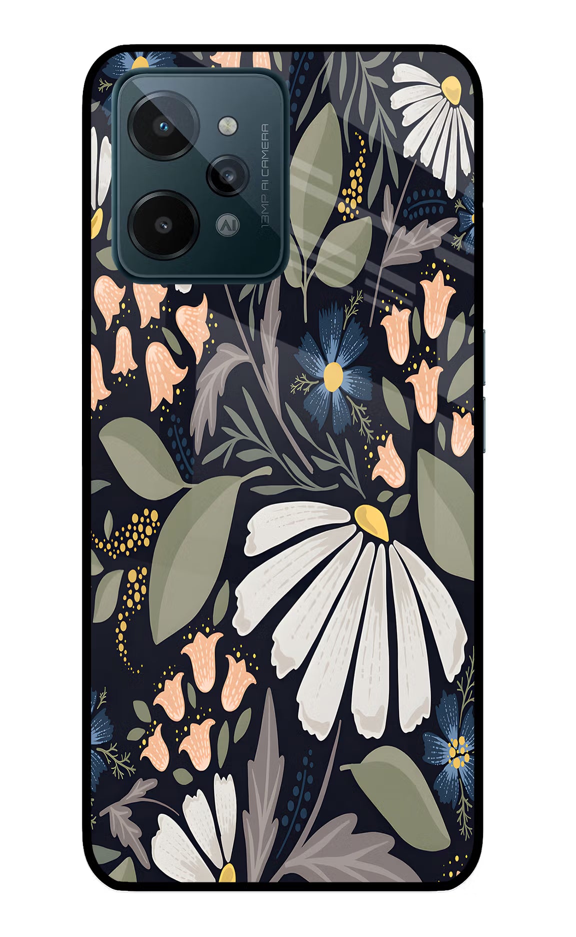Flowers Art Realme C31 Glass Case - Flowers Art Realme C31 Glass Case Flowers Art Realme C31 Glass Case