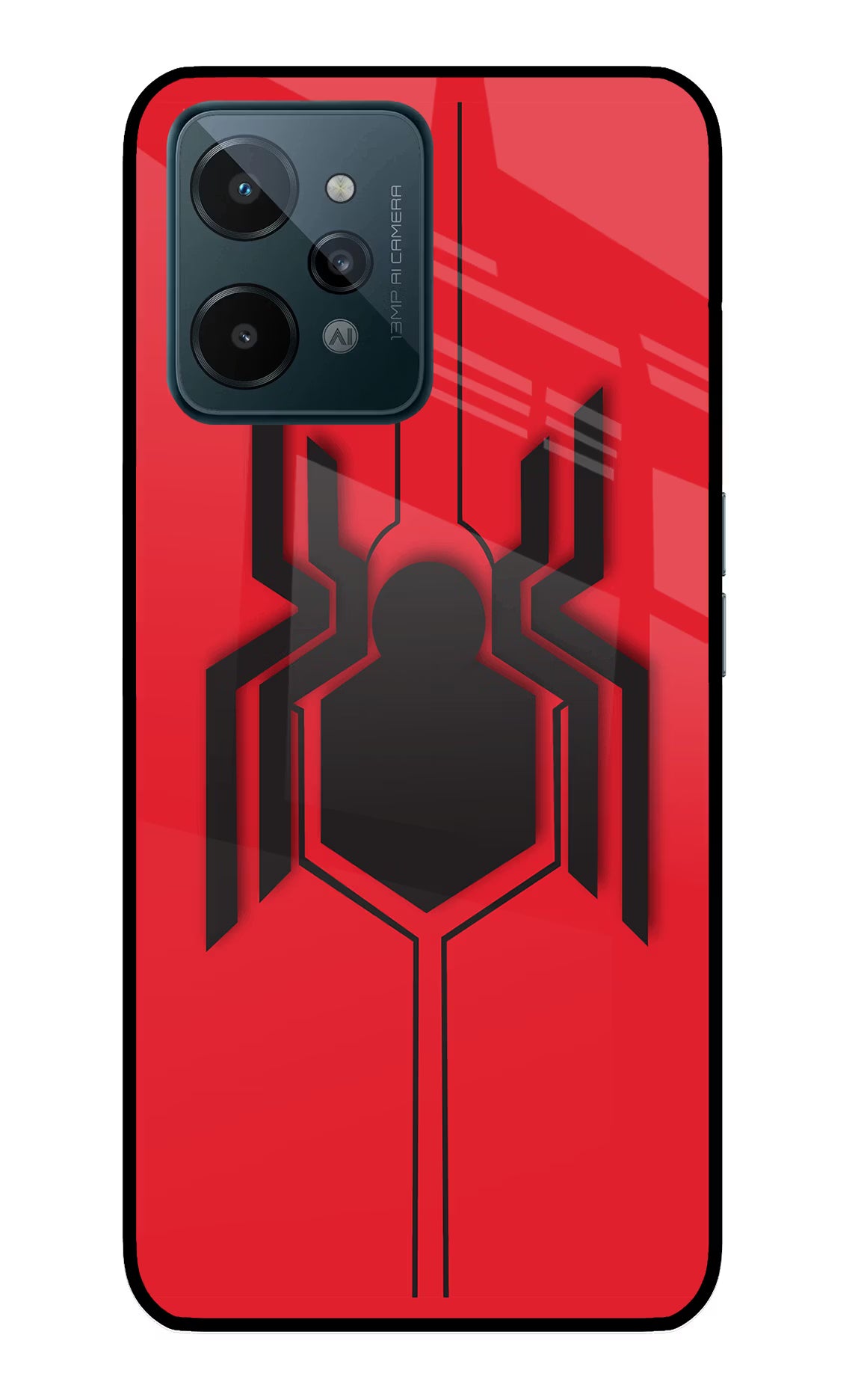 Spider Realme C31 Glass Case - Spider Realme C31 Glass Case Spider Realme C31 Glass Case
