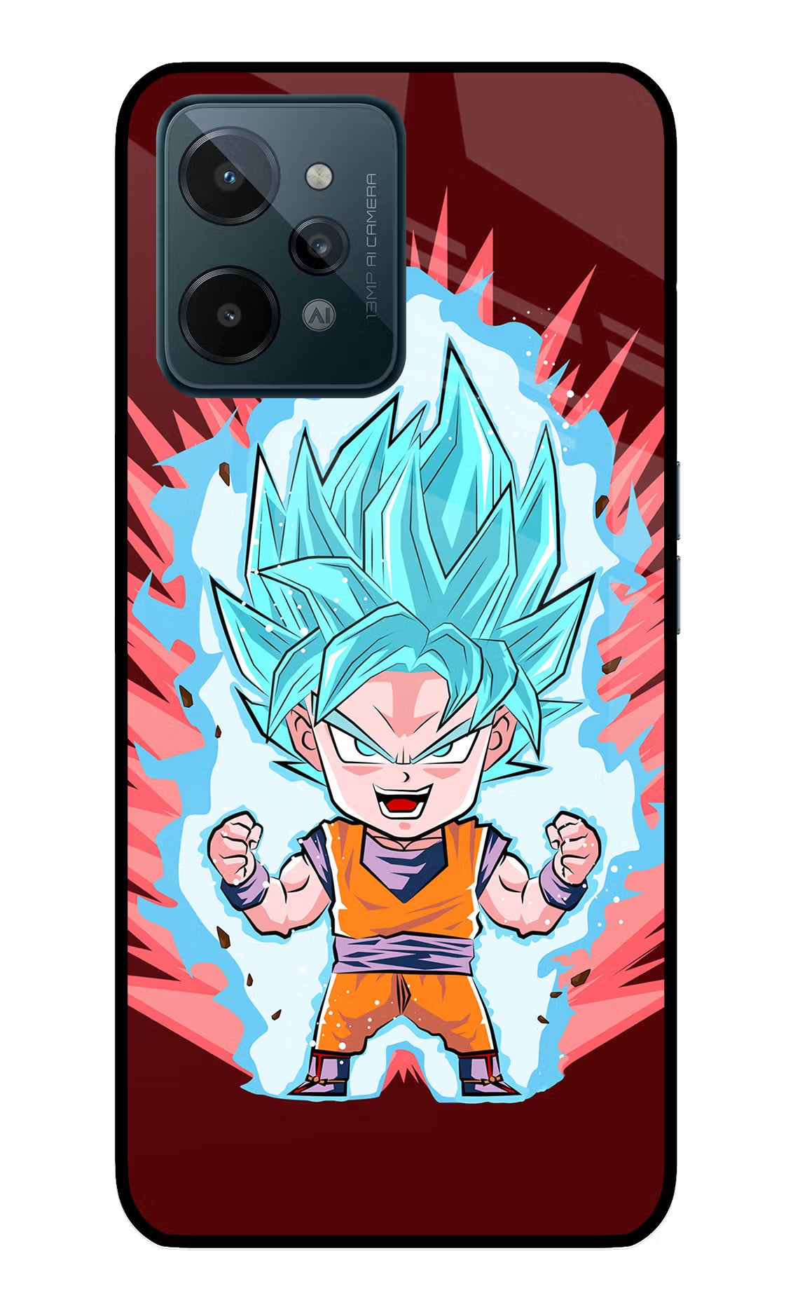 Goku Little Realme C31 Glass Case - Goku Little Realme C31 Glass Case Goku Little Realme C31 Glass Case