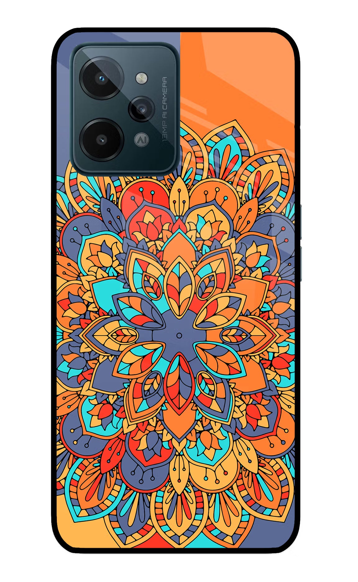 Color Mandala Realme C31 Glass Case - Color Mandala Realme C31 Glass Case Color Mandala Realme C31 Glass Case
