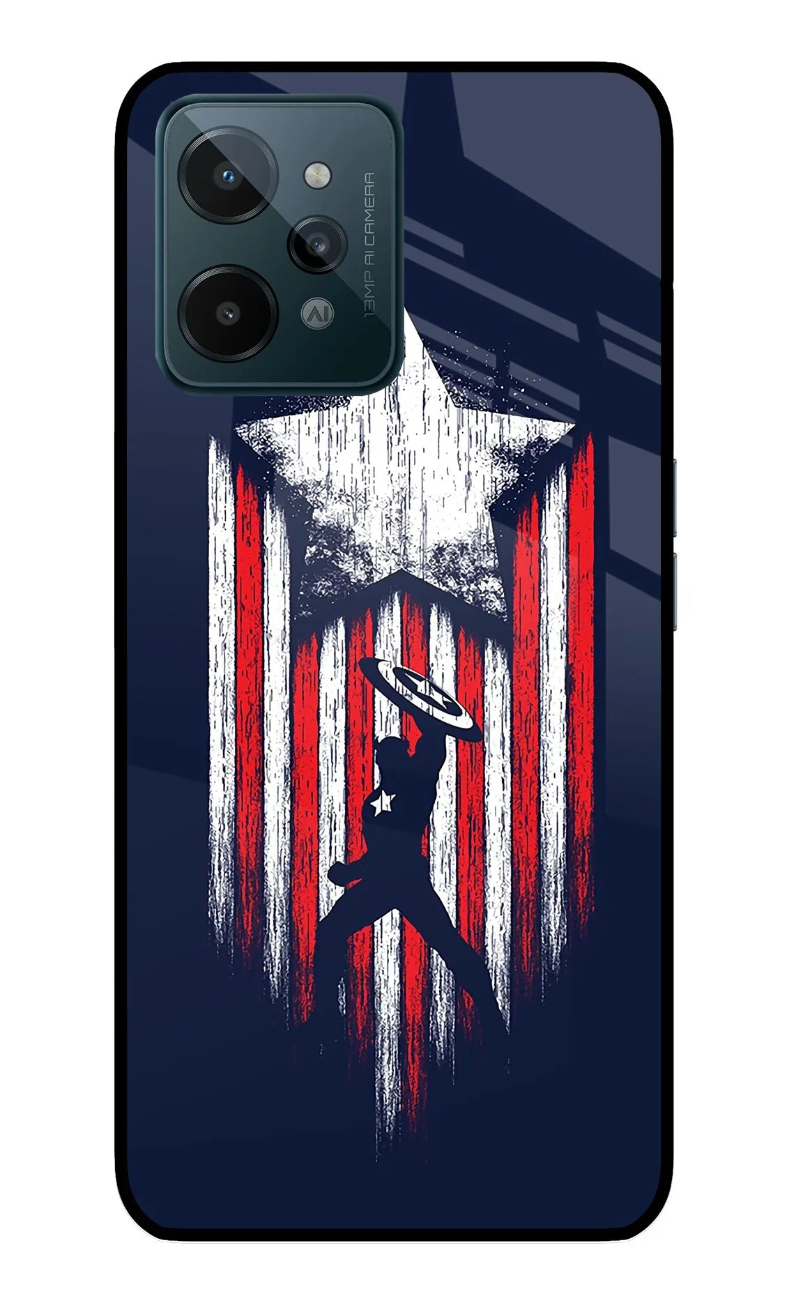 Captain America Marvel Art Realme C31 Glass Case - Captain America Marvel Art Realme C31 Glass Case Captain America Marvel Art Realme C31 Glass Case