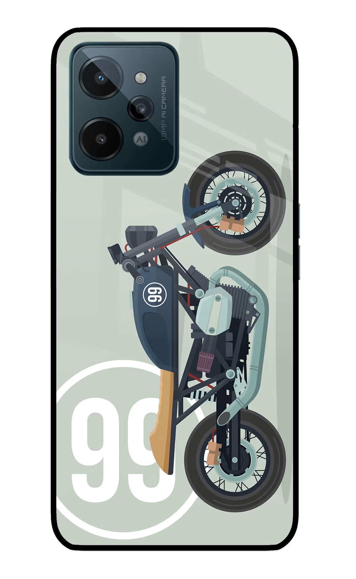 Classic Cafe Racer 99 Realme C31 Glass Case - Classic Cafe Racer 99 Realme C31 Glass Case Classic Cafe Racer 99 Realme C31 Glass Case