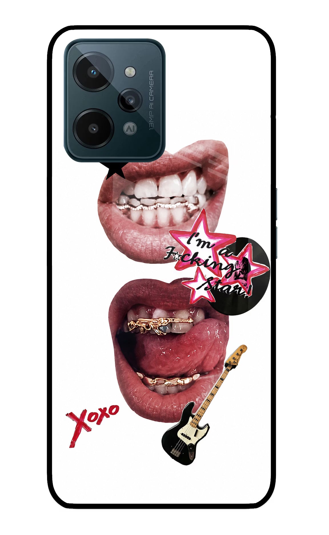 Rockstar Realme C31 Glass Case - Rockstar Realme C31 Glass Case Rockstar Realme C31 Glass Case
