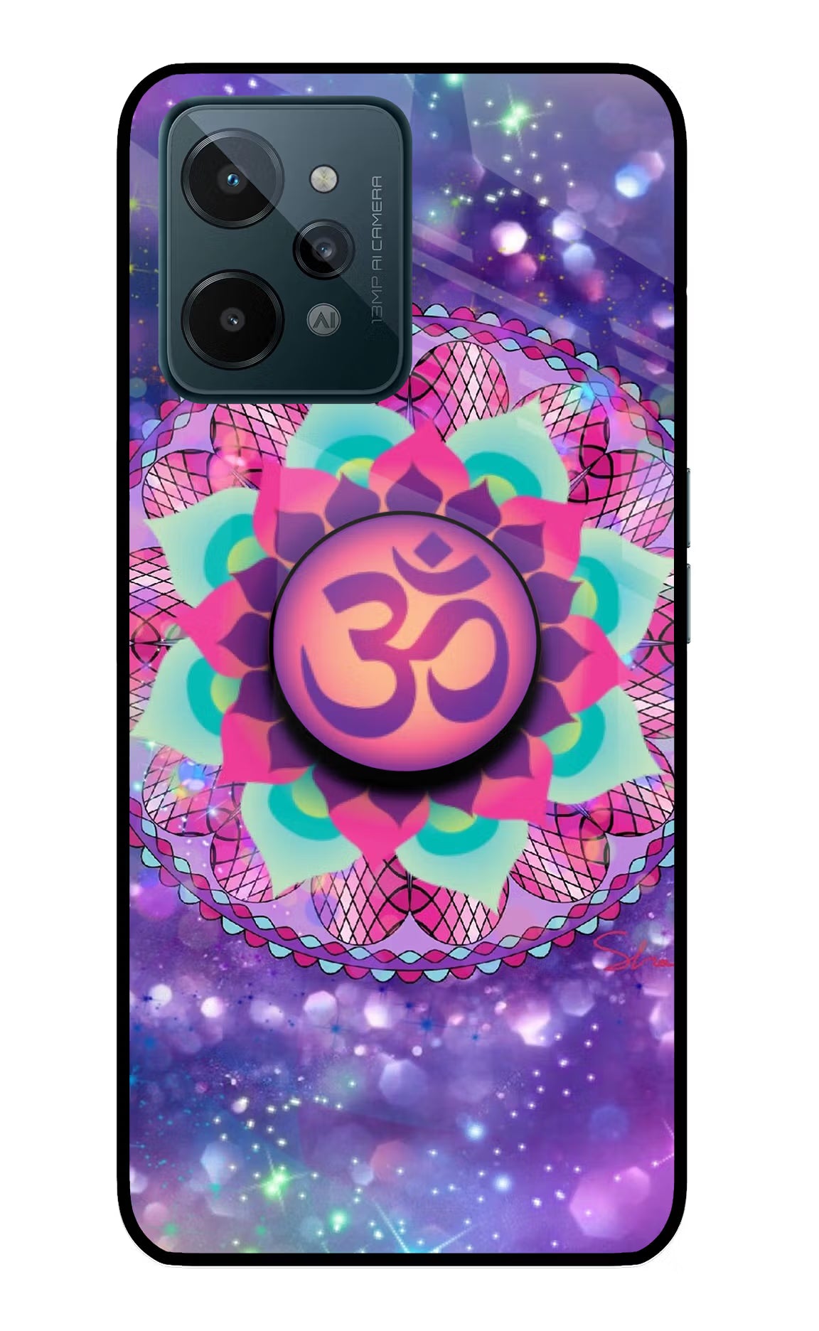 Om Purple Realme C31 Glass Case - Om Purple Realme C31 Glass Case Om Purple Realme C31 Glass Case
