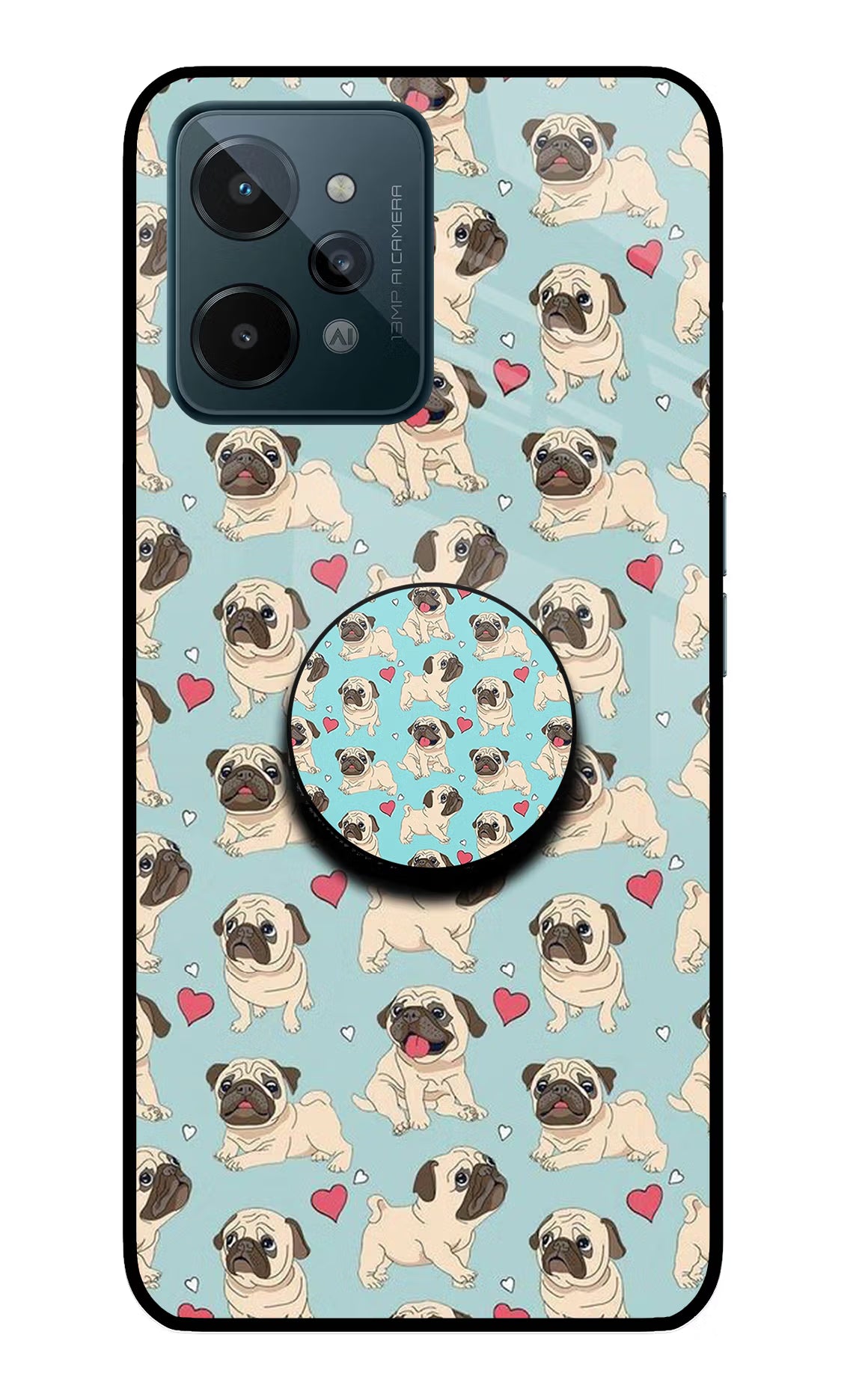 Pug Dog Realme C31 Glass Case - Pug Dog Realme C31 Glass Case Pug Dog Realme C31 Glass Case