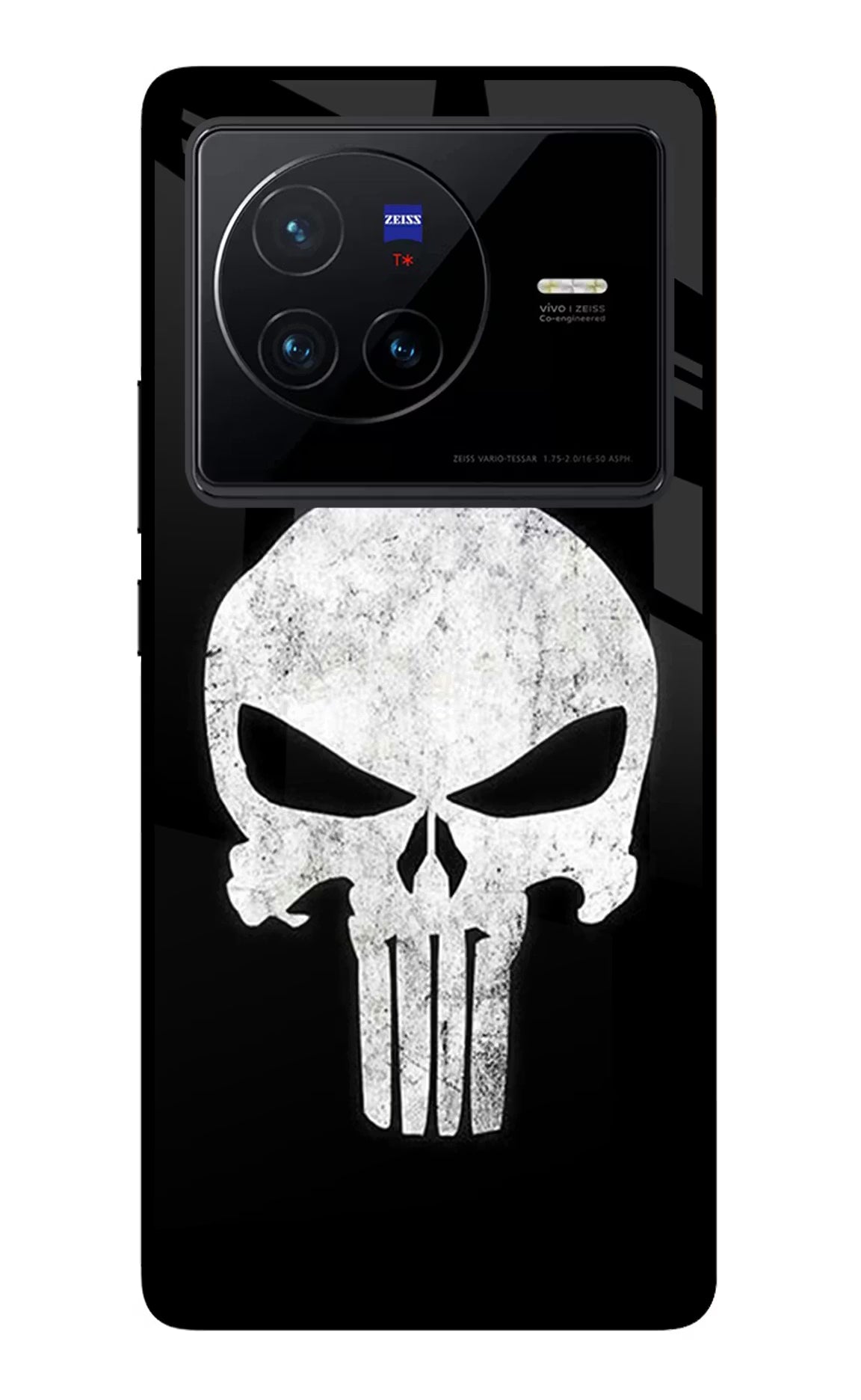 Punisher Skull Vivo X80 Back Cover - Punisher Skull Vivo X80 Glass Case Back Cover by Casekaro Punisher Skull Vivo X80 Glass Case Back Cover by Casekaro