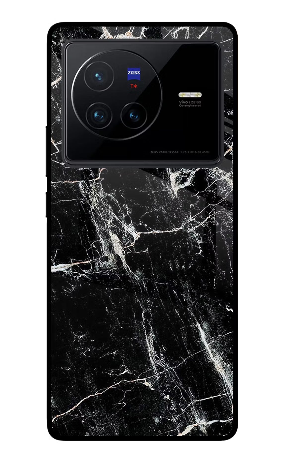Black Marble Texture Vivo X80 Back Cover - Black Marble Texture Vivo X80 Glass Case Back Cover by Casekaro Black Marble Texture Vivo X80 Glass Case Back Cover by Casekaro