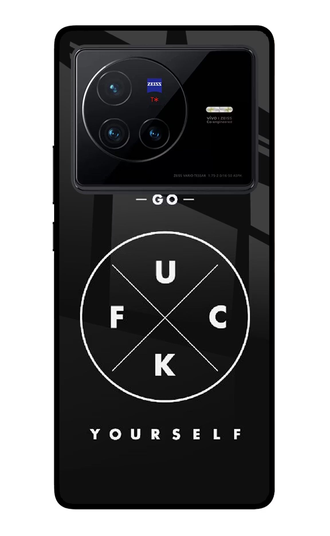Go Fuck Yourself Vivo X80 Back Cover - Go Fuck Yourself Vivo X80 Glass Case Back Cover by Casekaro Go Fuck Yourself Vivo X80 Glass Case Back Cover by Casekaro