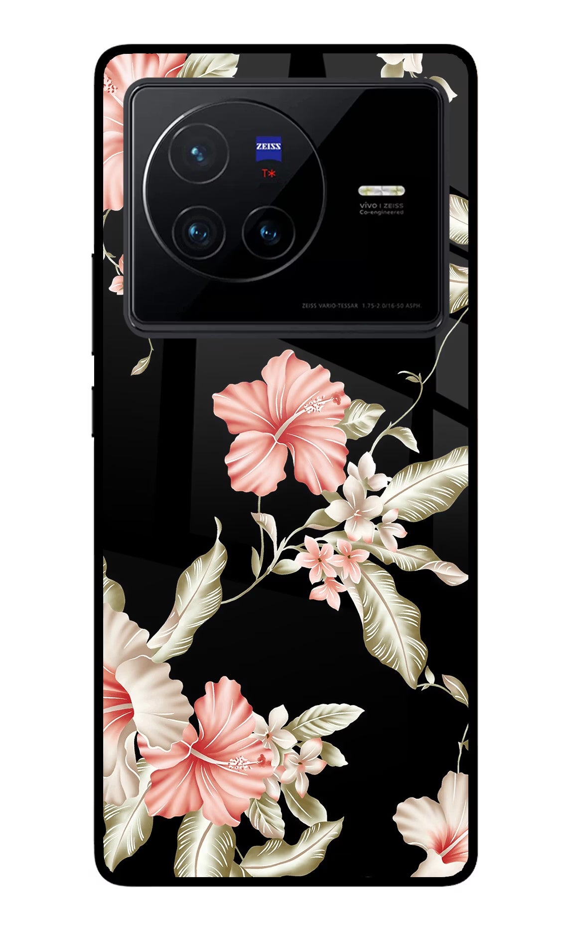 Flowers Vivo X80 Back Cover - Flowers Vivo X80 Glass Case Back Cover by Casekaro Flowers Vivo X80 Glass Case Back Cover by Casekaro