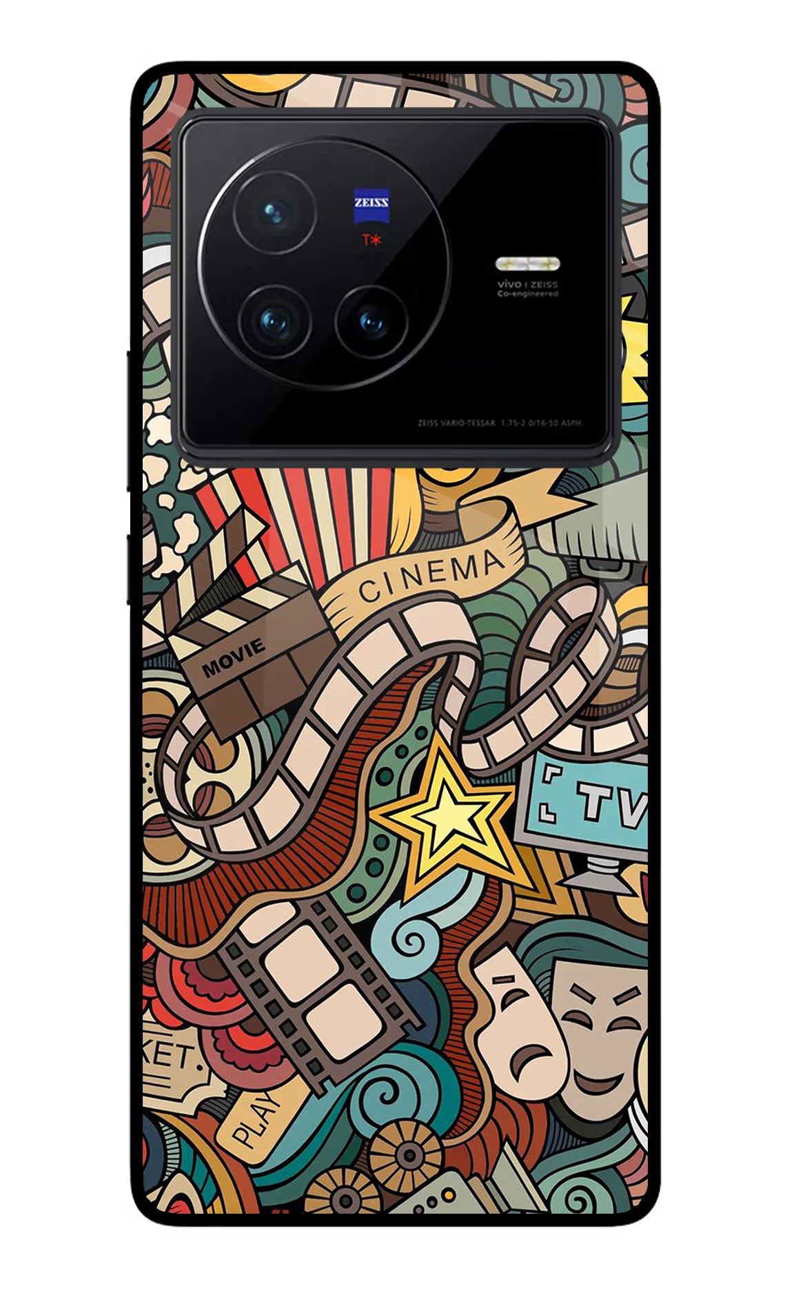 Cinema Abstract Vivo X80 Glass Case - Cinema Abstract Vivo X80 Glass Case Cinema Abstract Vivo X80 Glass Case