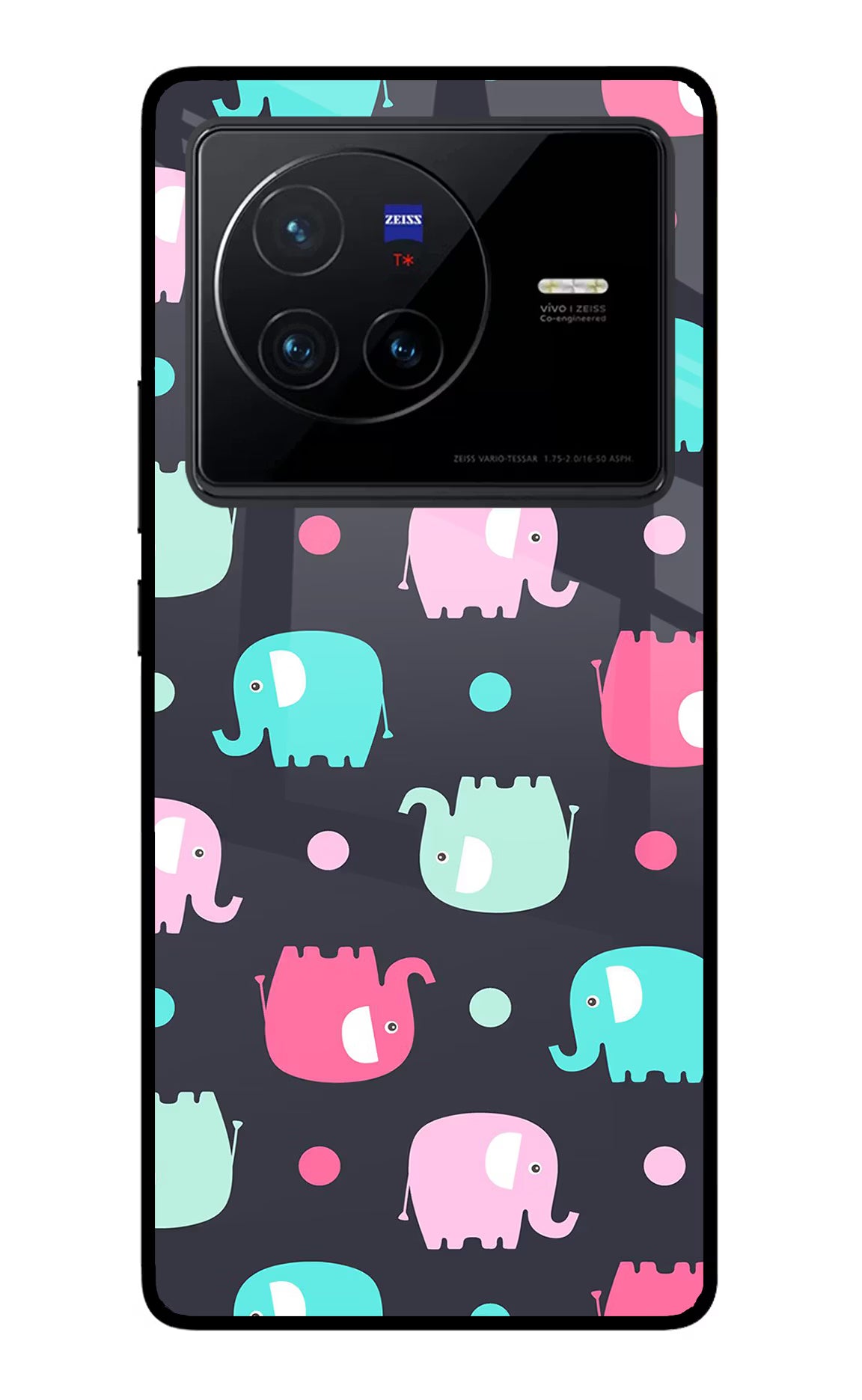 Elephants Vivo X80 Glass Case - Elephants Vivo X80 Glass Case Elephants Vivo X80 Glass Case