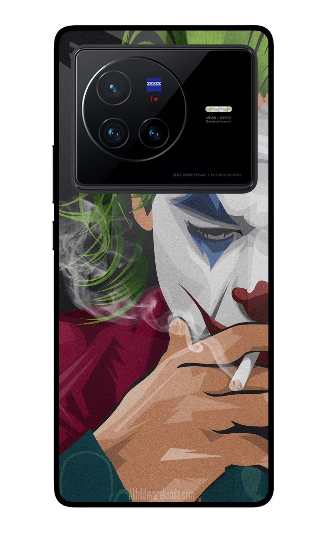 Joker Smoking Vivo X80 Back Cover - Joker Smoking Vivo X80 Glass Case Back Cover by Casekaro Joker Smoking Vivo X80 Glass Case Back Cover by Casekaro