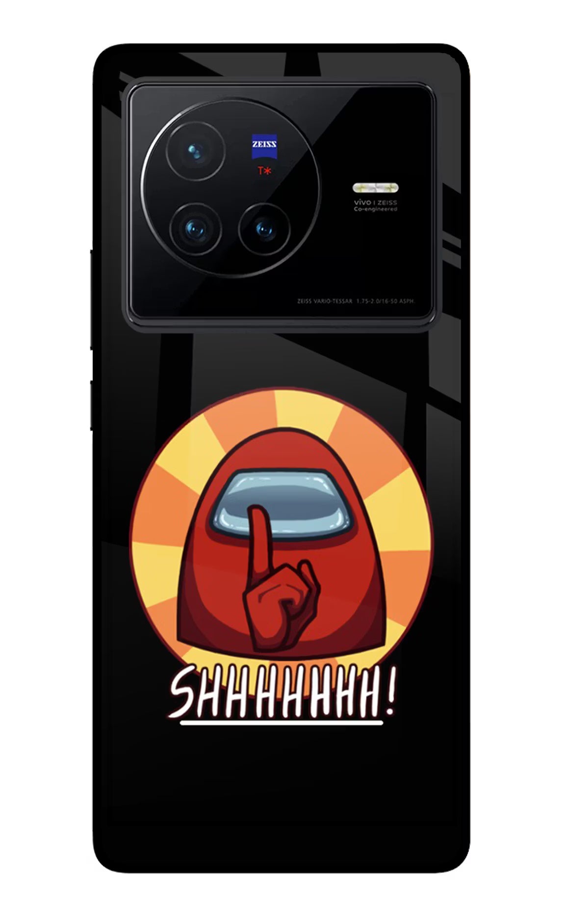 Among Us Shhh! Vivo X80 Glass Case - Among Us Shhh! Vivo X80 Glass Case Among Us Shhh! Vivo X80 Glass Case