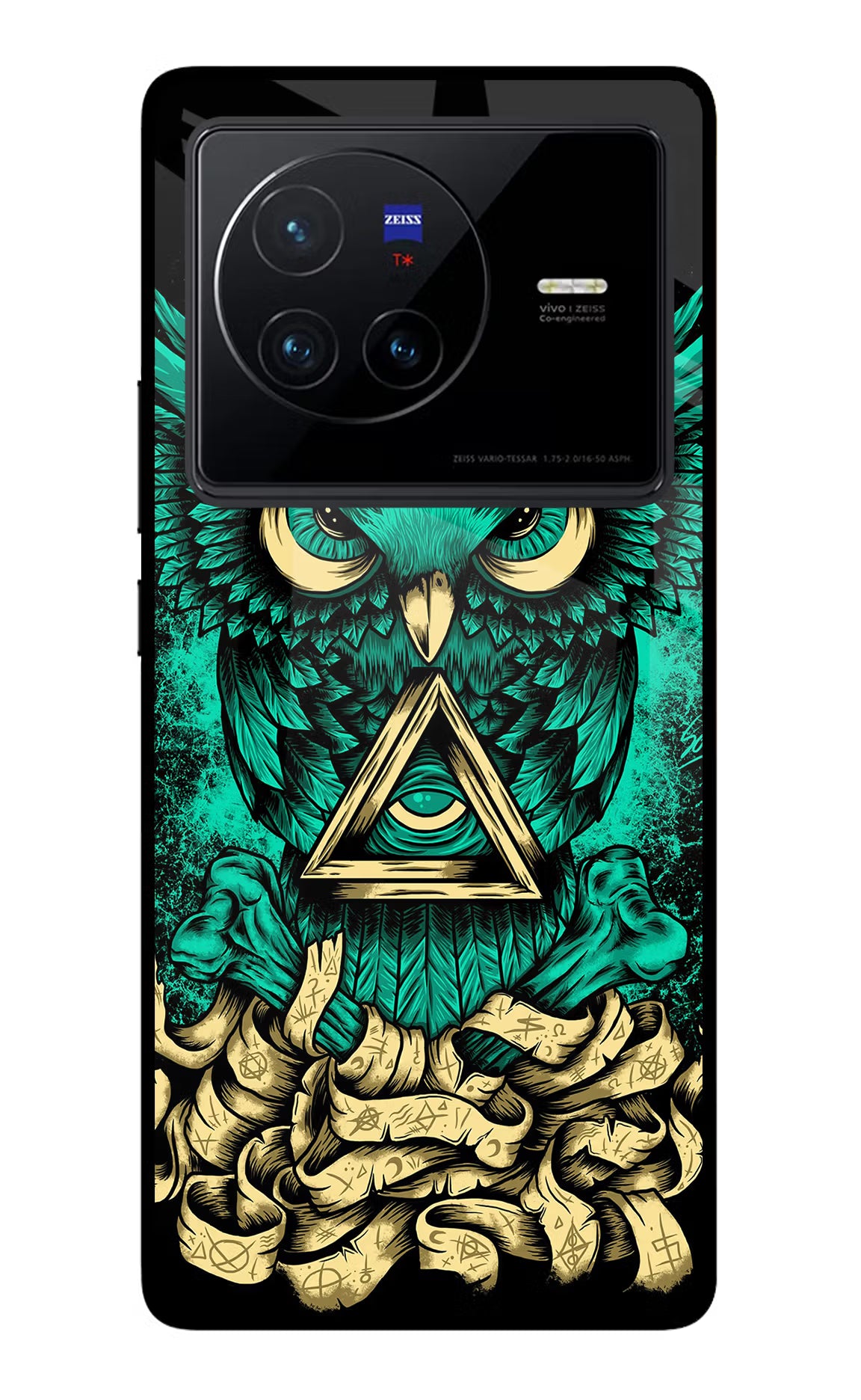 Green Owl Vivo X80 Glass Case - Green Owl Vivo X80 Glass Case Green Owl Vivo X80 Glass Case
