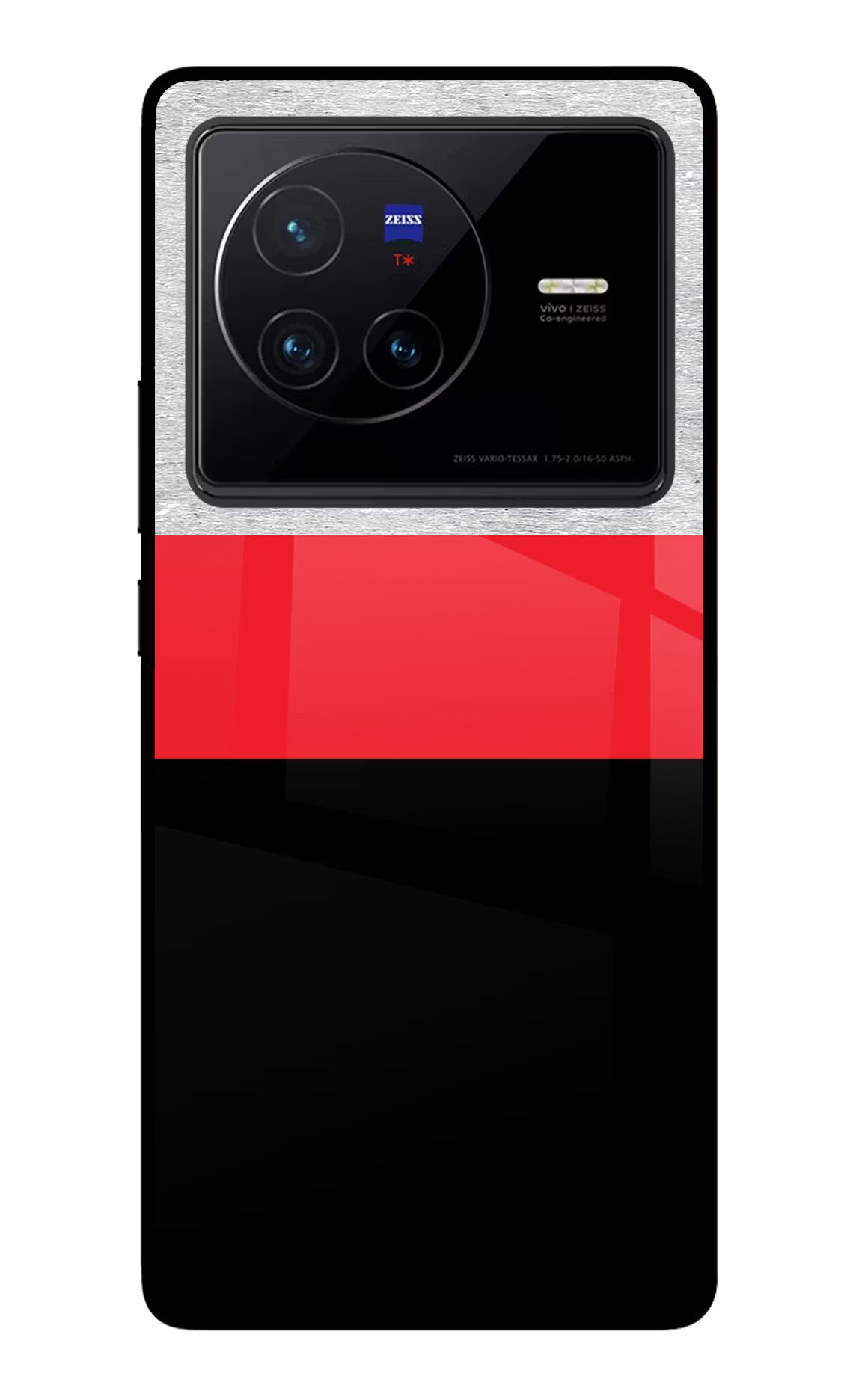 Tri Color Pattern Vivo X80 Back Cover - Tri Color Pattern Vivo X80 Glass Case Back Cover by Casekaro Tri Color Pattern Vivo X80 Glass Case Back Cover by Casekaro