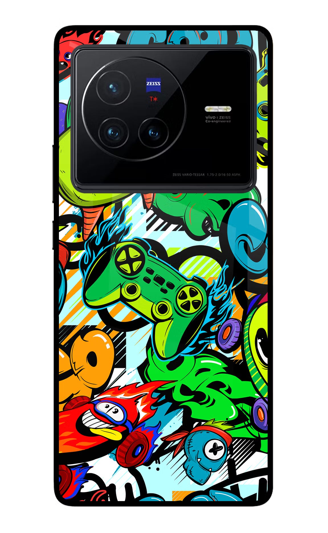 Game Doodle Vivo X80 Back Cover - Game Doodle Vivo X80 Glass Case Back Cover by Casekaro Game Doodle Vivo X80 Glass Case Back Cover by Casekaro