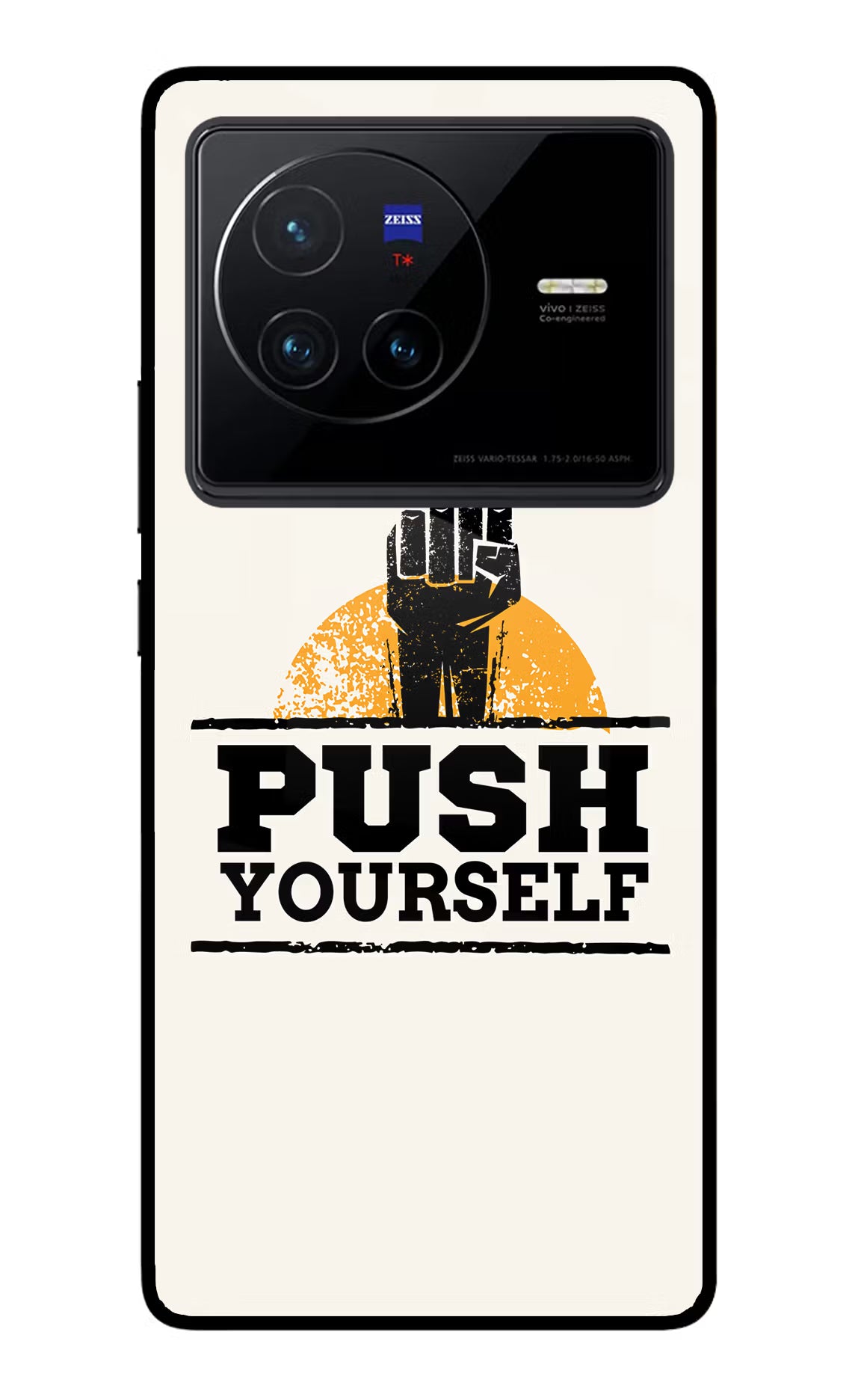 Push Yourself Vivo X80 Glass Case - Push Yourself Vivo X80 Glass Case Push Yourself Vivo X80 Glass Case