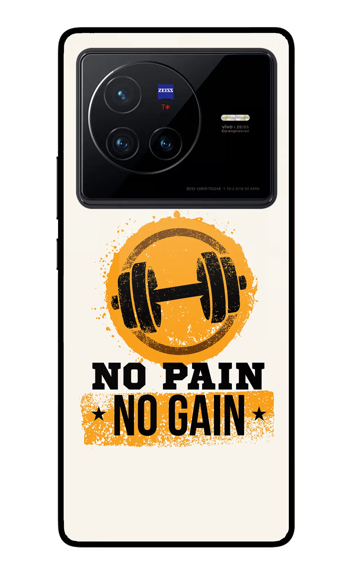 No Pain No Gain Vivo X80 Back Cover - No Pain No Gain Vivo X80 Glass Case Back Cover by Casekaro No Pain No Gain Vivo X80 Glass Case Back Cover by Casekaro