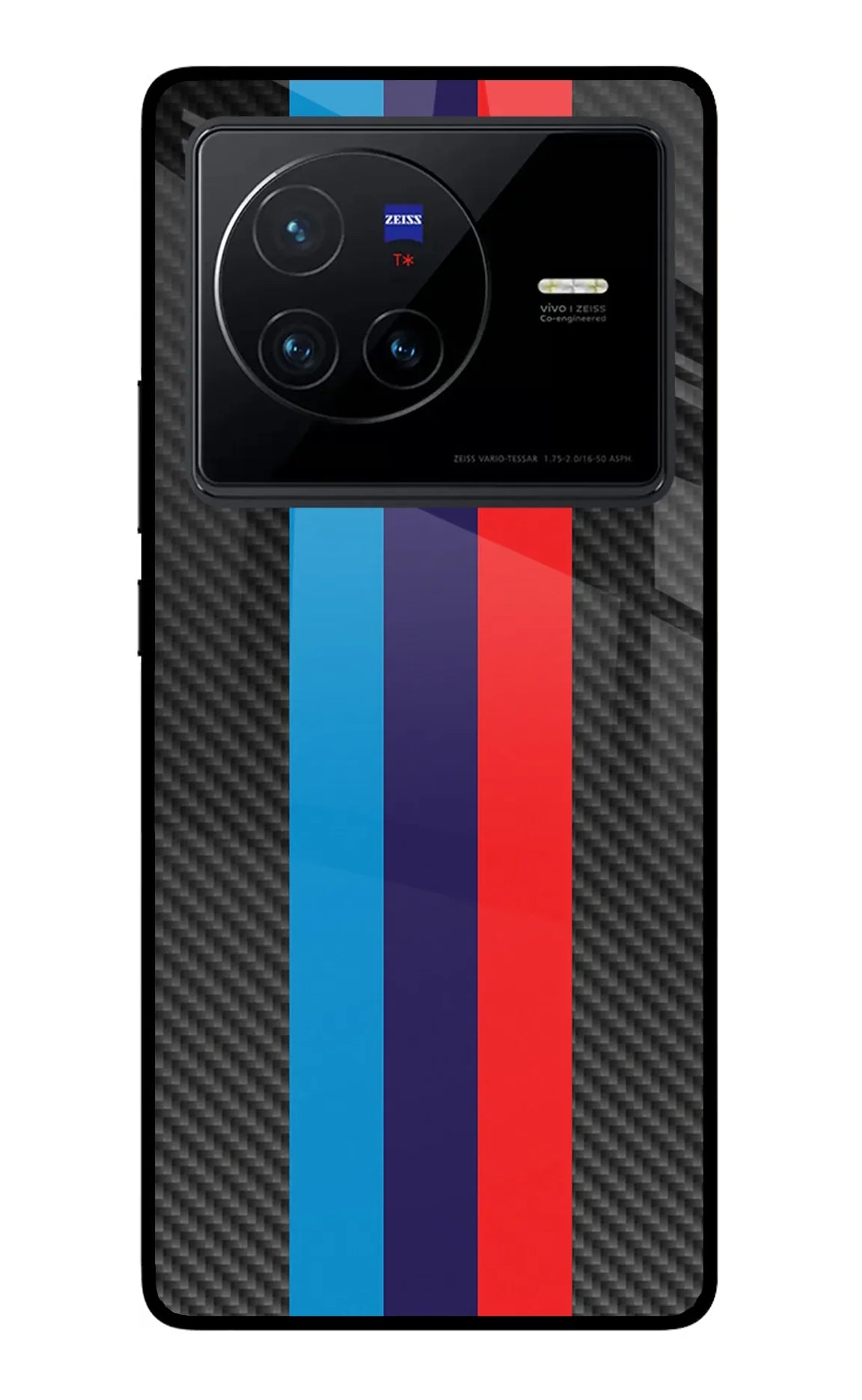 BMW Stripes Pattern Vivo X80 Glass Case - BMW Stripes Pattern Vivo X80 Glass Case BMW Stripes Pattern Vivo X80 Glass Case