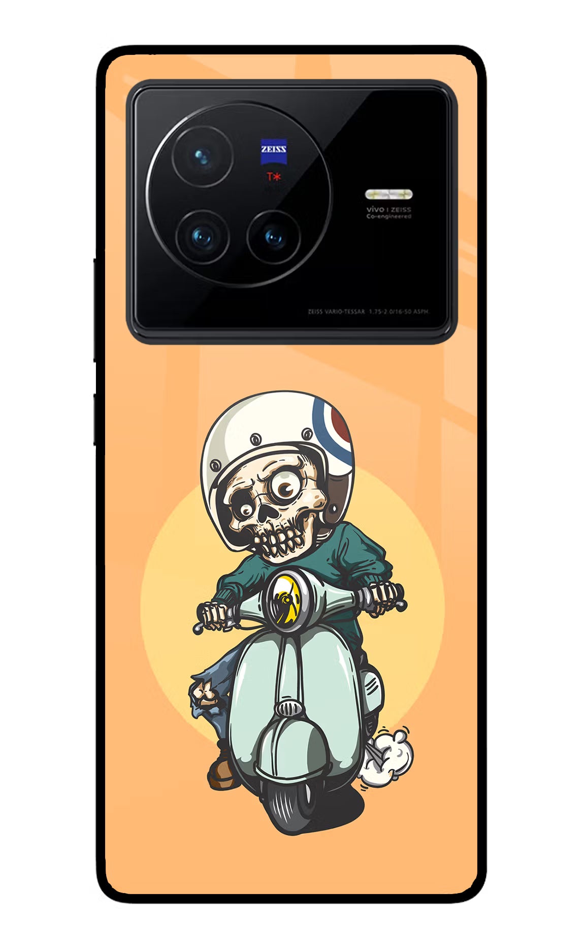 Undead Biker Vivo X80 Back Cover - Undead Biker Vivo X80 Glass Case Back Cover by Casekaro Undead Biker Vivo X80 Glass Case Back Cover by Casekaro