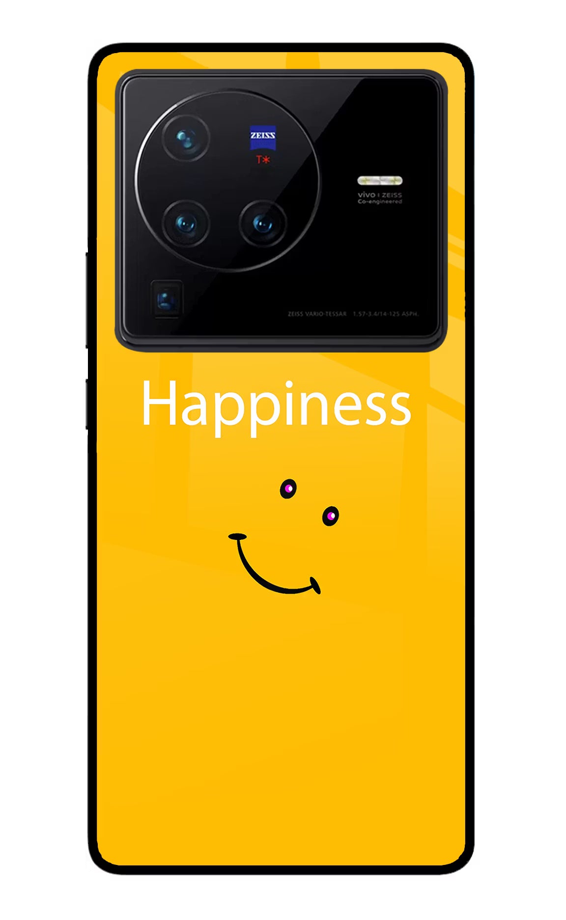 Happiness With Smiley Vivo X80 Pro Glass Case - Happiness With Smiley Vivo X80 Pro Glass Case Happiness With Smiley Vivo X80 Pro Glass Case