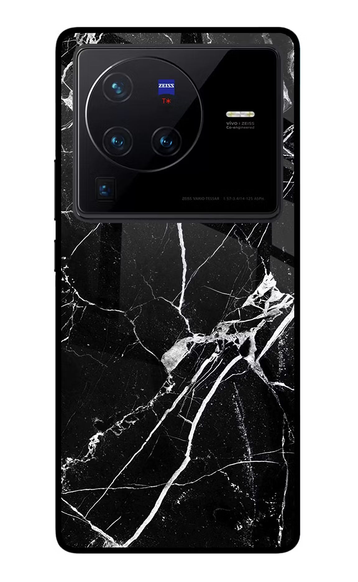 Black Marble Pattern Vivo X80 Pro Glass Case - Black Marble Pattern Vivo X80 Pro Glass Case Black Marble Pattern Vivo X80 Pro Glass Case