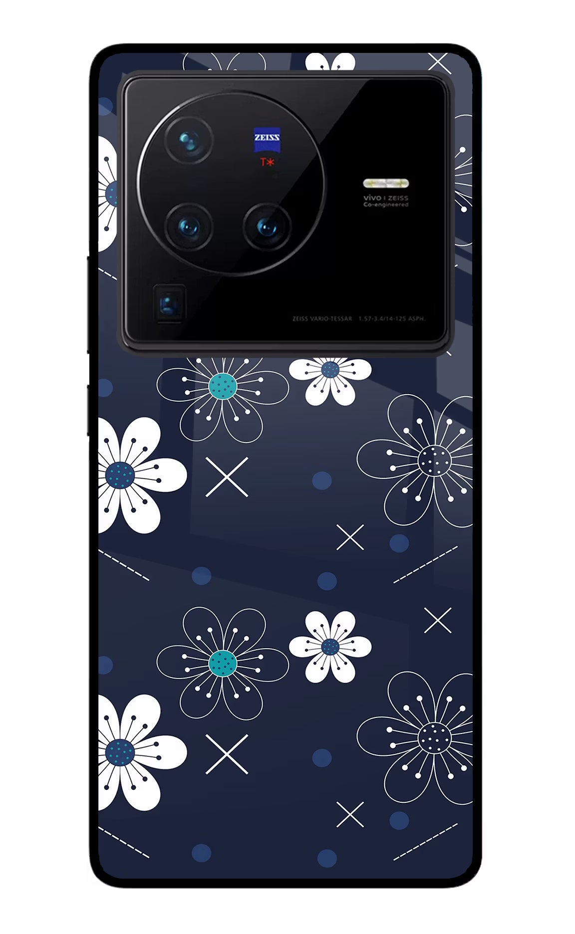 Flowers Vivo X80 Pro Glass Case - Flowers Vivo X80 Pro Glass Case Flowers Vivo X80 Pro Glass Case