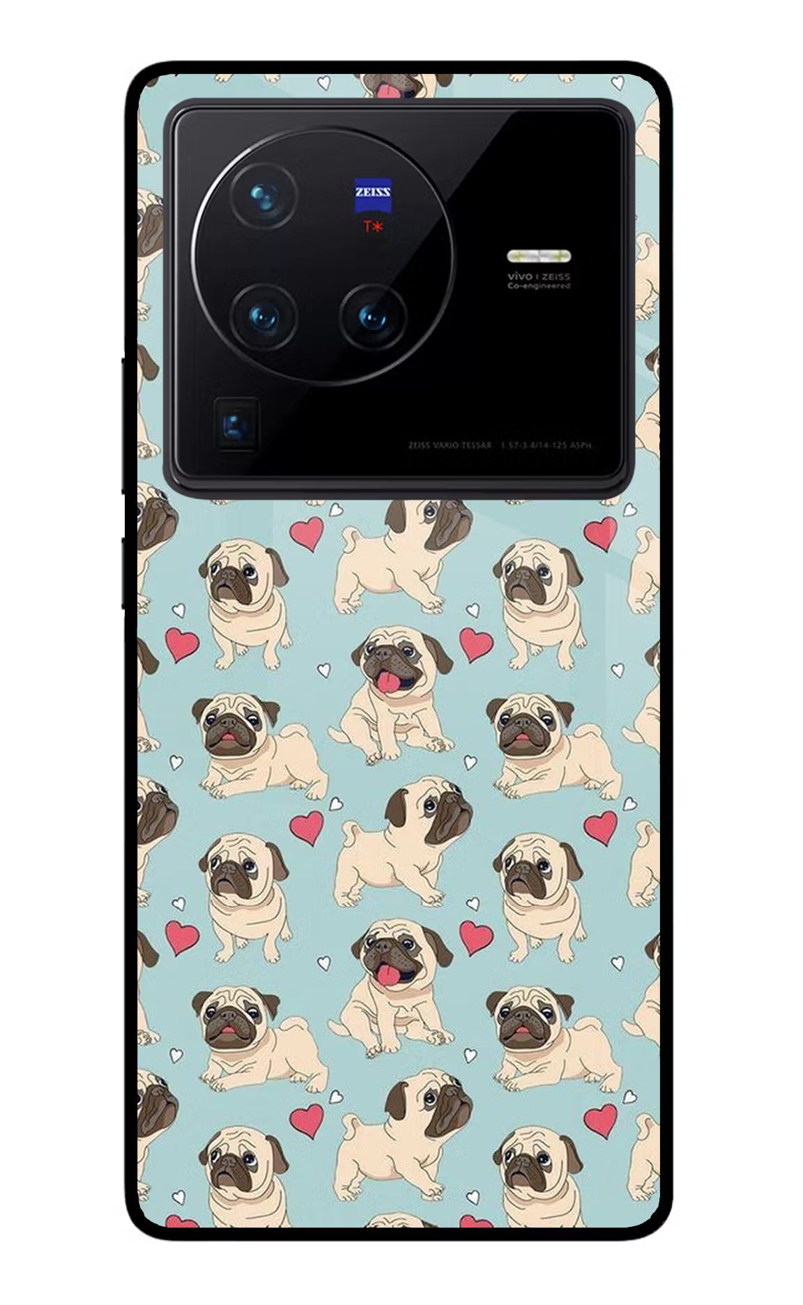 Pug Dog Vivo X80 Pro Glass Case - Pug Dog Vivo X80 Pro Glass Case Pug Dog Vivo X80 Pro Glass Case