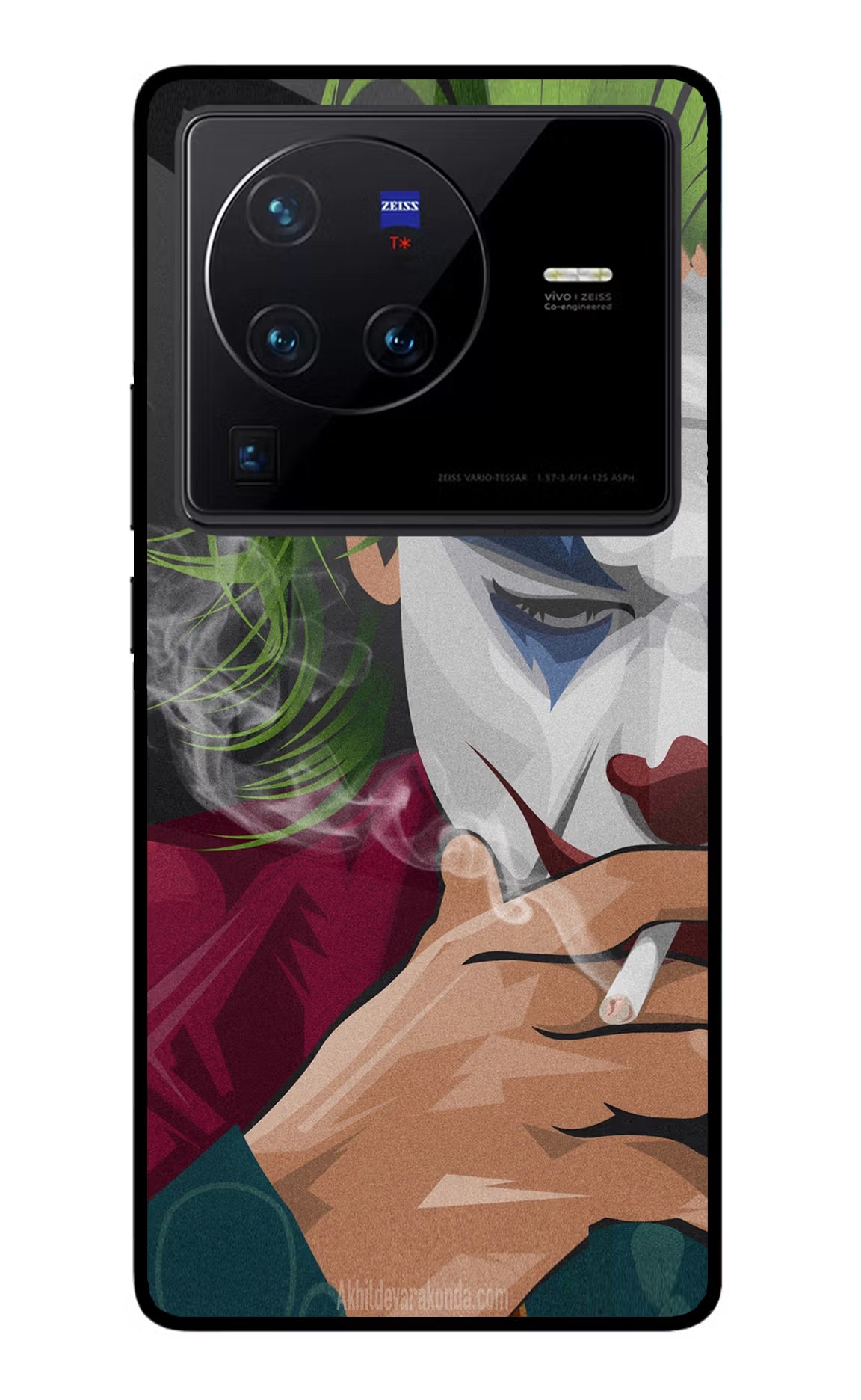 Joker Smoking Vivo X80 Pro Glass Case - Joker Smoking Vivo X80 Pro Glass Case Joker Smoking Vivo X80 Pro Glass Case