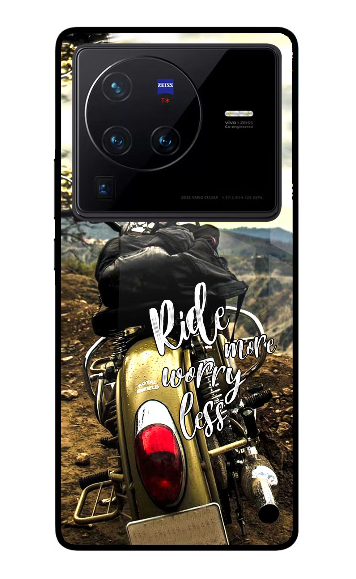 Ride More Worry Less Vivo X80 Pro Glass Case - Ride More Worry Less Vivo X80 Pro Glass Case Ride More Worry Less Vivo X80 Pro Glass Case