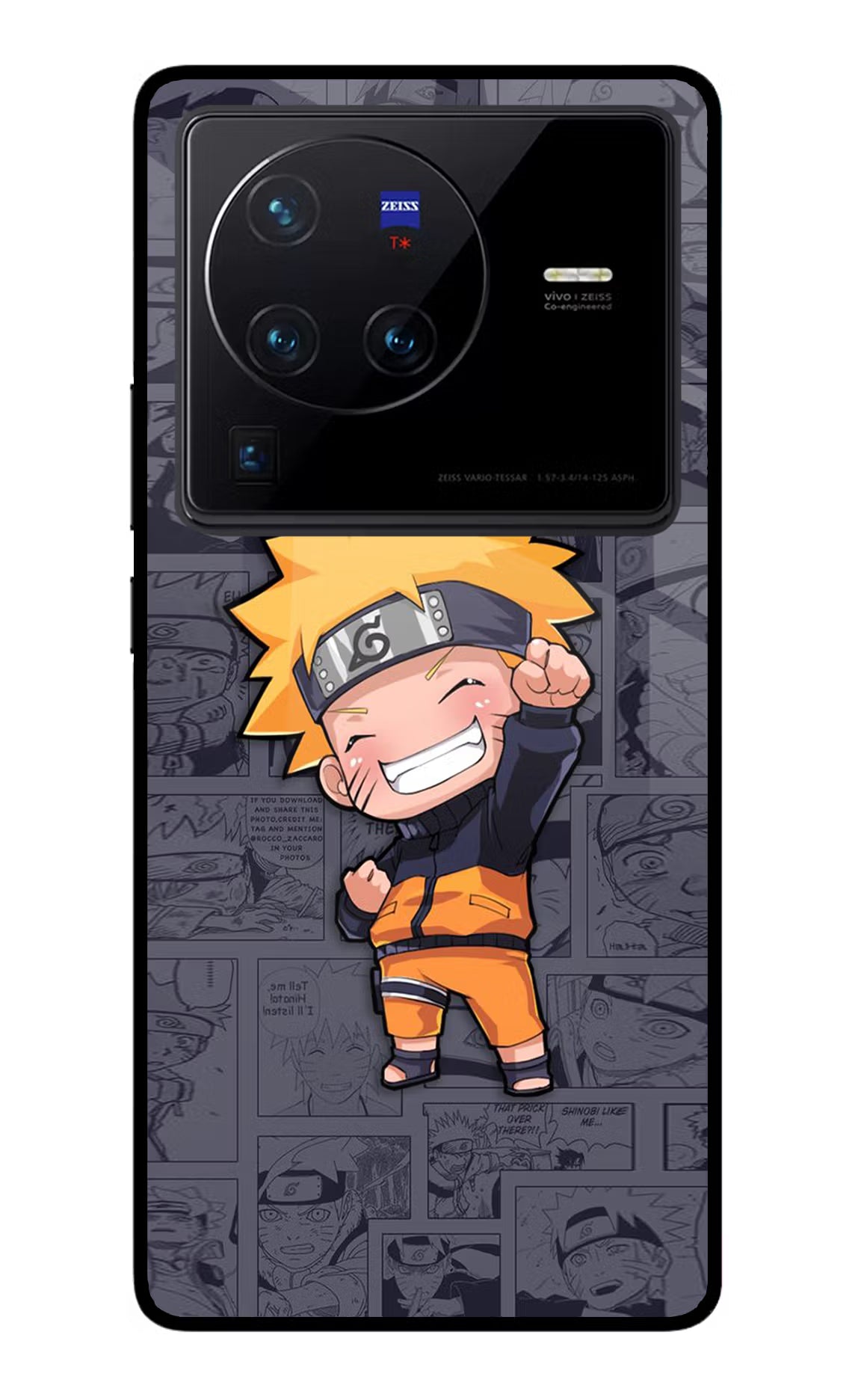 Chota Naruto Vivo X80 Pro Glass Case - Chota Naruto Vivo X80 Pro Glass Case Chota Naruto Vivo X80 Pro Glass Case