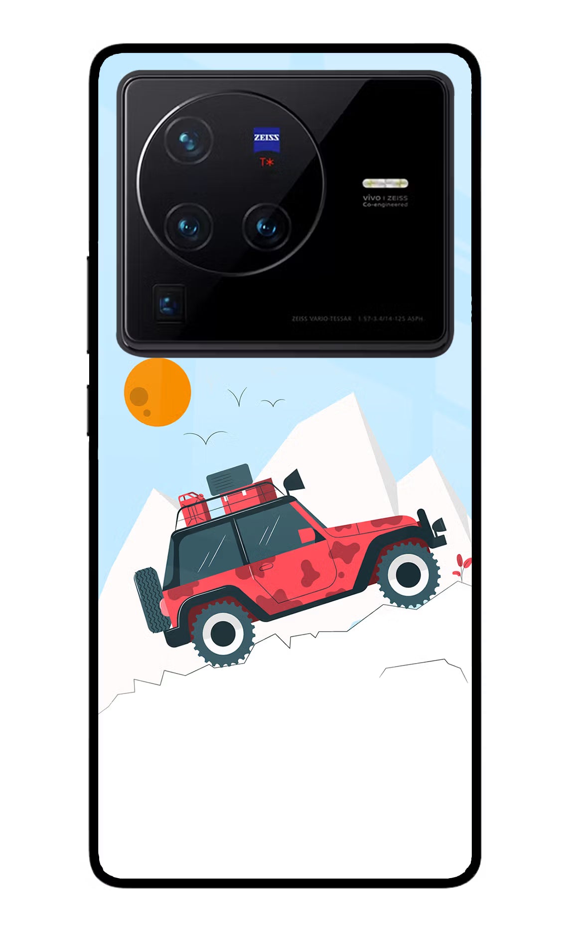 Mountain Trail Beast Vivo X80 Pro Glass Case Back Cover by Casekaro