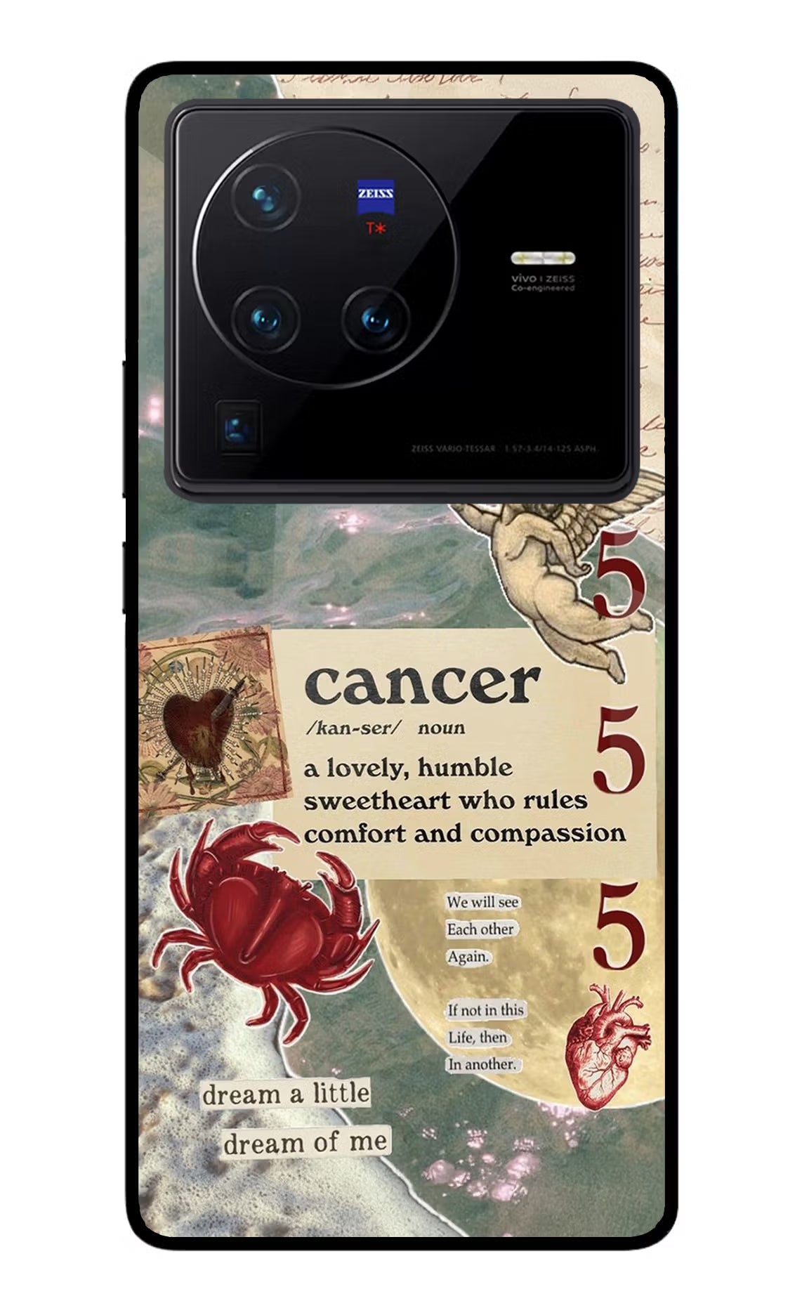 Cancer Zodiac Vivo X80 Pro Glass Case - Cancer Zodiac Vivo X80 Pro Glass Case Cancer Zodiac Vivo X80 Pro Glass Case