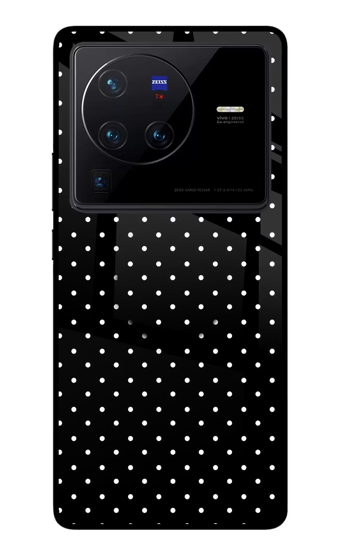 White Dots Vivo X80 Pro Glass Case - White Dots Vivo X80 Pro Glass Case White Dots Vivo X80 Pro Glass Case