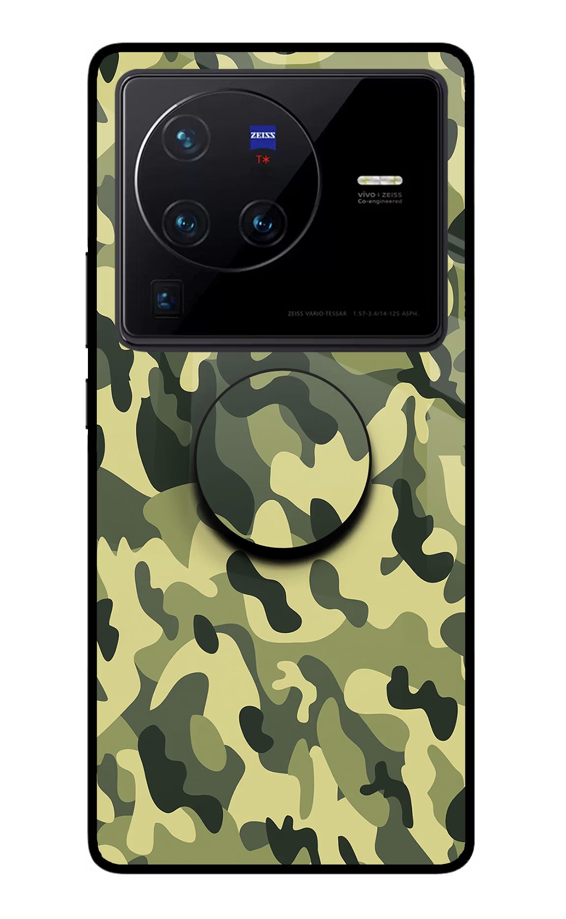 Camouflage Vivo X80 Pro Glass Case - Camouflage Vivo X80 Pro Glass Case Camouflage Vivo X80 Pro Glass Case