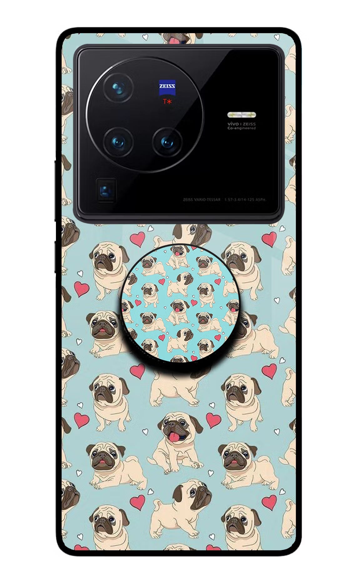 Pug Dog Vivo X80 Pro Glass Case - Pug Dog Vivo X80 Pro Glass Case Pug Dog Vivo X80 Pro Glass Case