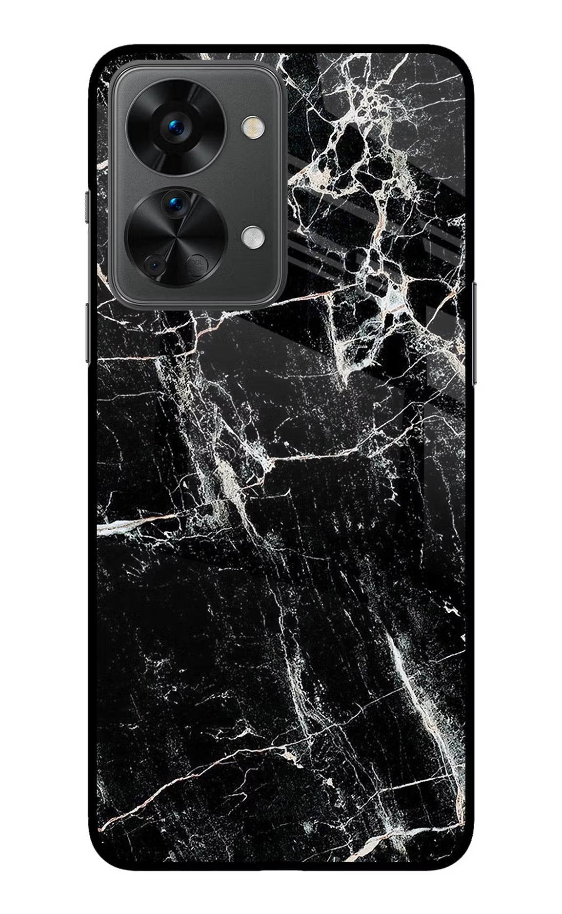 Black Marble Texture OnePlus Nord 2T 5G Back Cover - Black Marble Texture OnePlus Nord 2T 5G Glass Case Back Cover by Casekaro Black Marble Texture OnePlus Nord 2T 5G Glass Case Back Cover by Casekaro