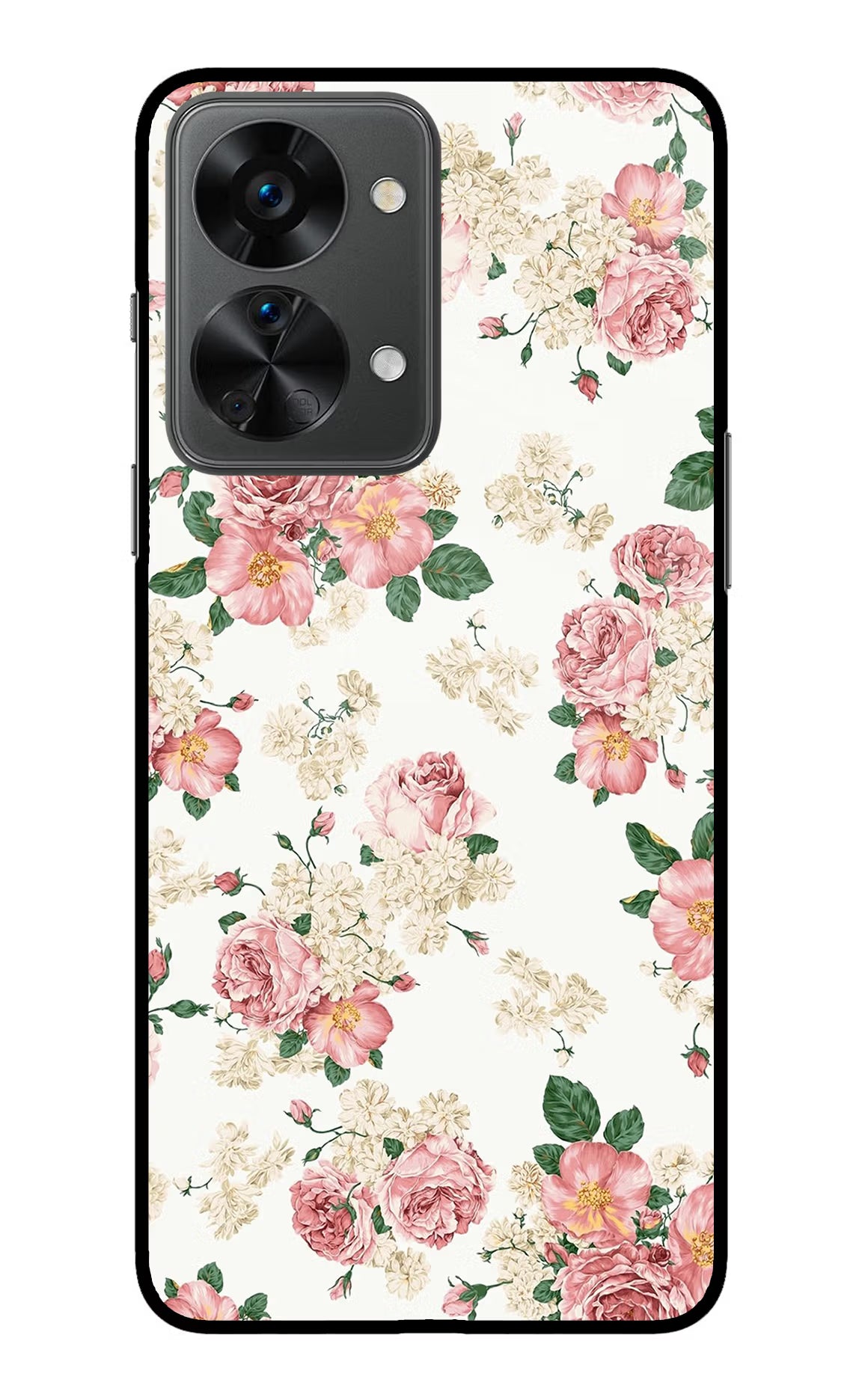 Flowers OnePlus Nord 2T 5G Back Cover - Flowers OnePlus Nord 2T 5G Glass Case Back Cover by Casekaro Flowers OnePlus Nord 2T 5G Glass Case Back Cover by Casekaro
