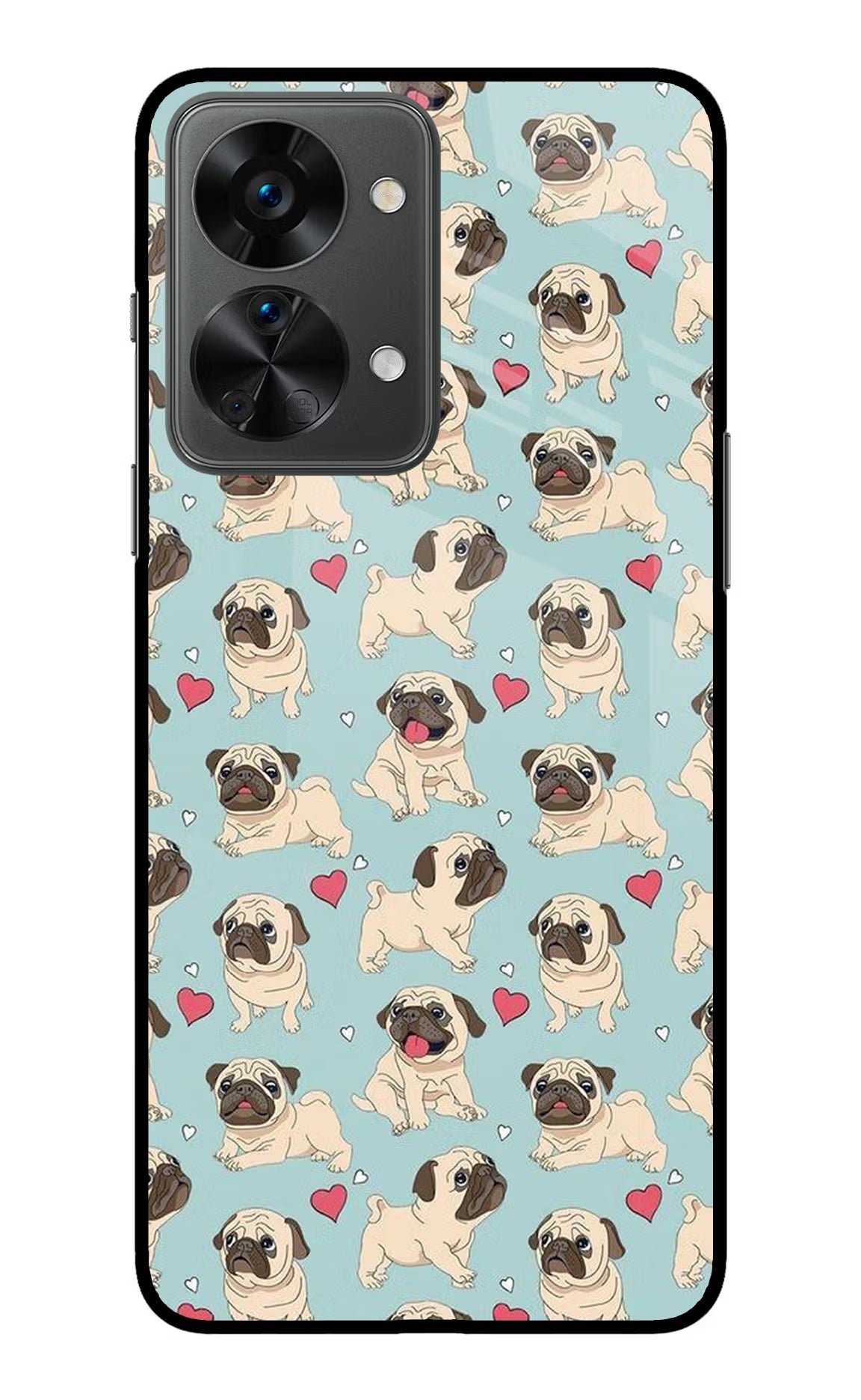 Pug Dog OnePlus Nord 2T 5G Back Cover - Pug Dog OnePlus Nord 2T 5G Glass Case Back Cover by Casekaro Pug Dog OnePlus Nord 2T 5G Glass Case Back Cover by Casekaro