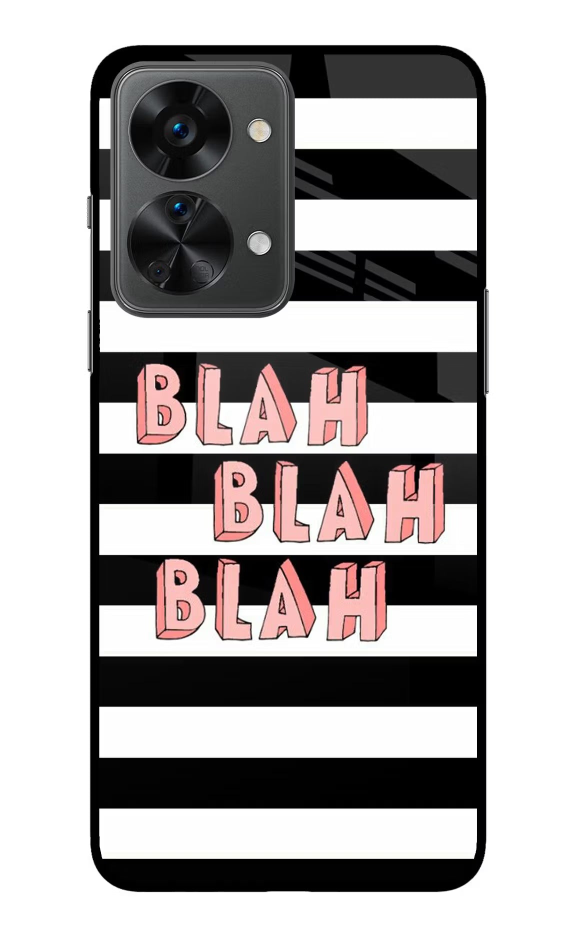 Blah Blah Blah OnePlus Nord 2T 5G Back Cover - Blah Blah Blah OnePlus Nord 2T 5G Glass Case Back Cover by Casekaro Blah Blah Blah OnePlus Nord 2T 5G Glass Case Back Cover by Casekaro