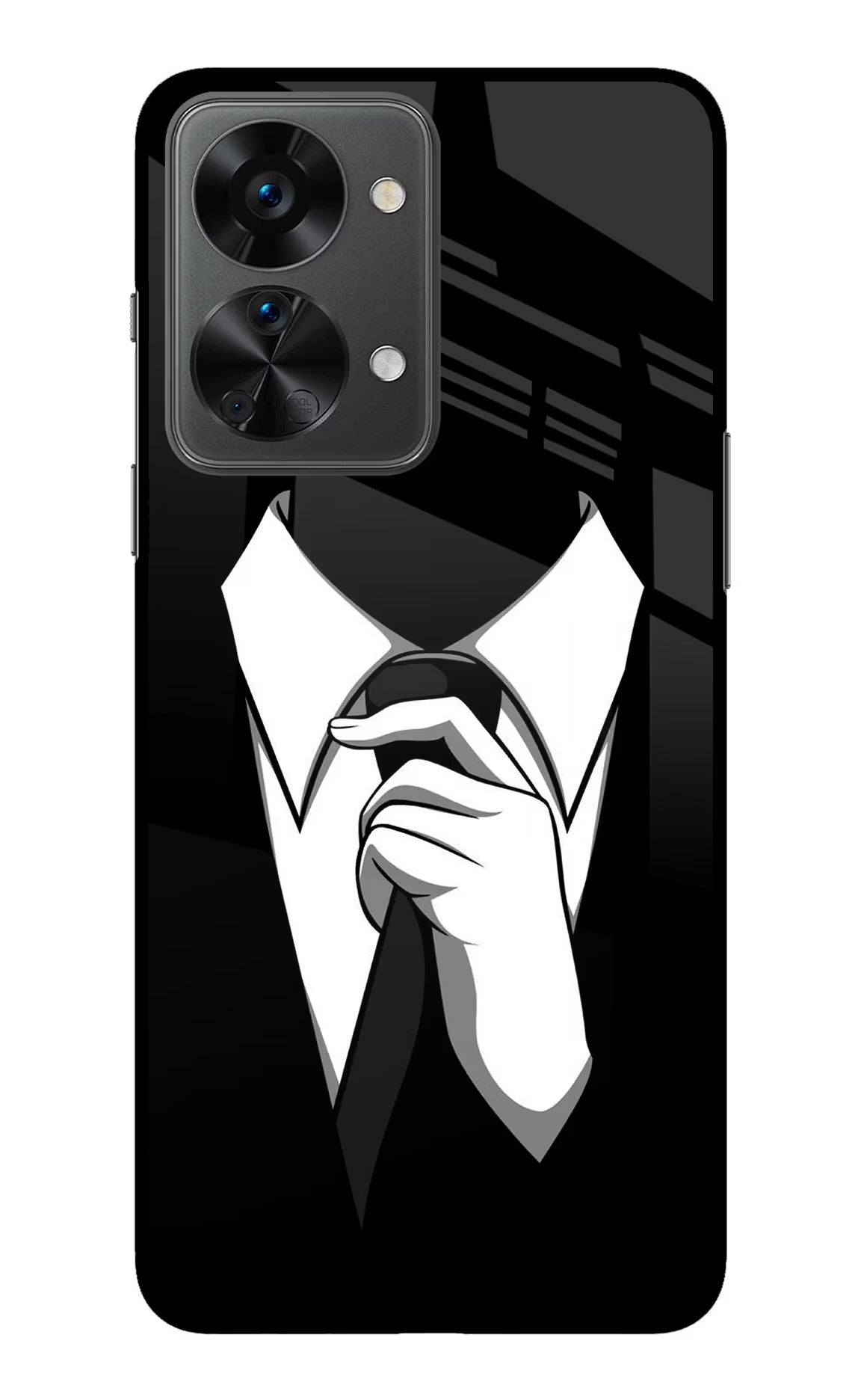 Black Tie OnePlus Nord 2T 5G Glass Case - Black Tie OnePlus Nord 2T 5G Glass Case Black Tie OnePlus Nord 2T 5G Glass Case
