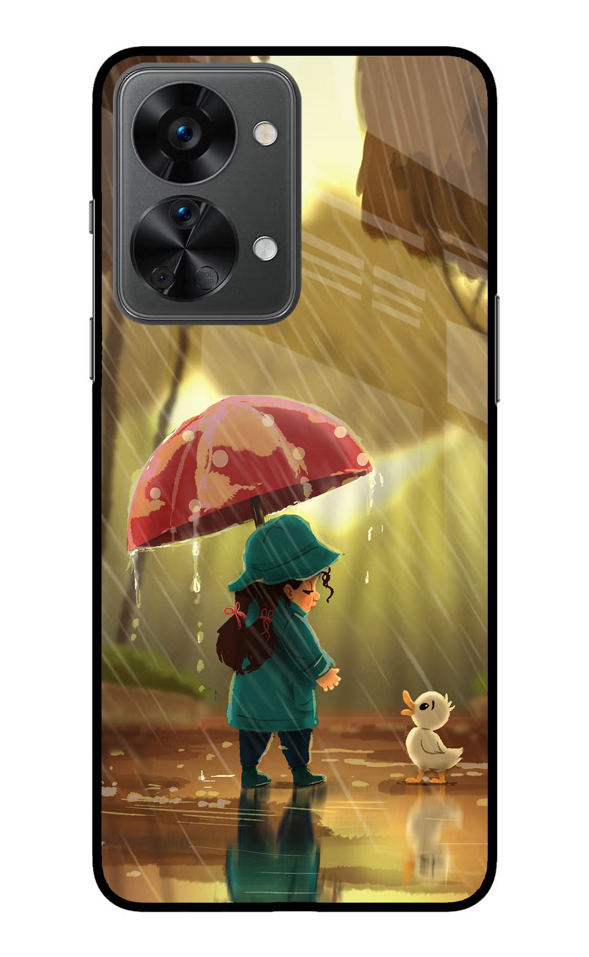 Rainy Day OnePlus Nord 2T 5G Back Cover - Rainy Day OnePlus Nord 2T 5G Glass Case Back Cover by Casekaro Rainy Day OnePlus Nord 2T 5G Glass Case Back Cover by Casekaro