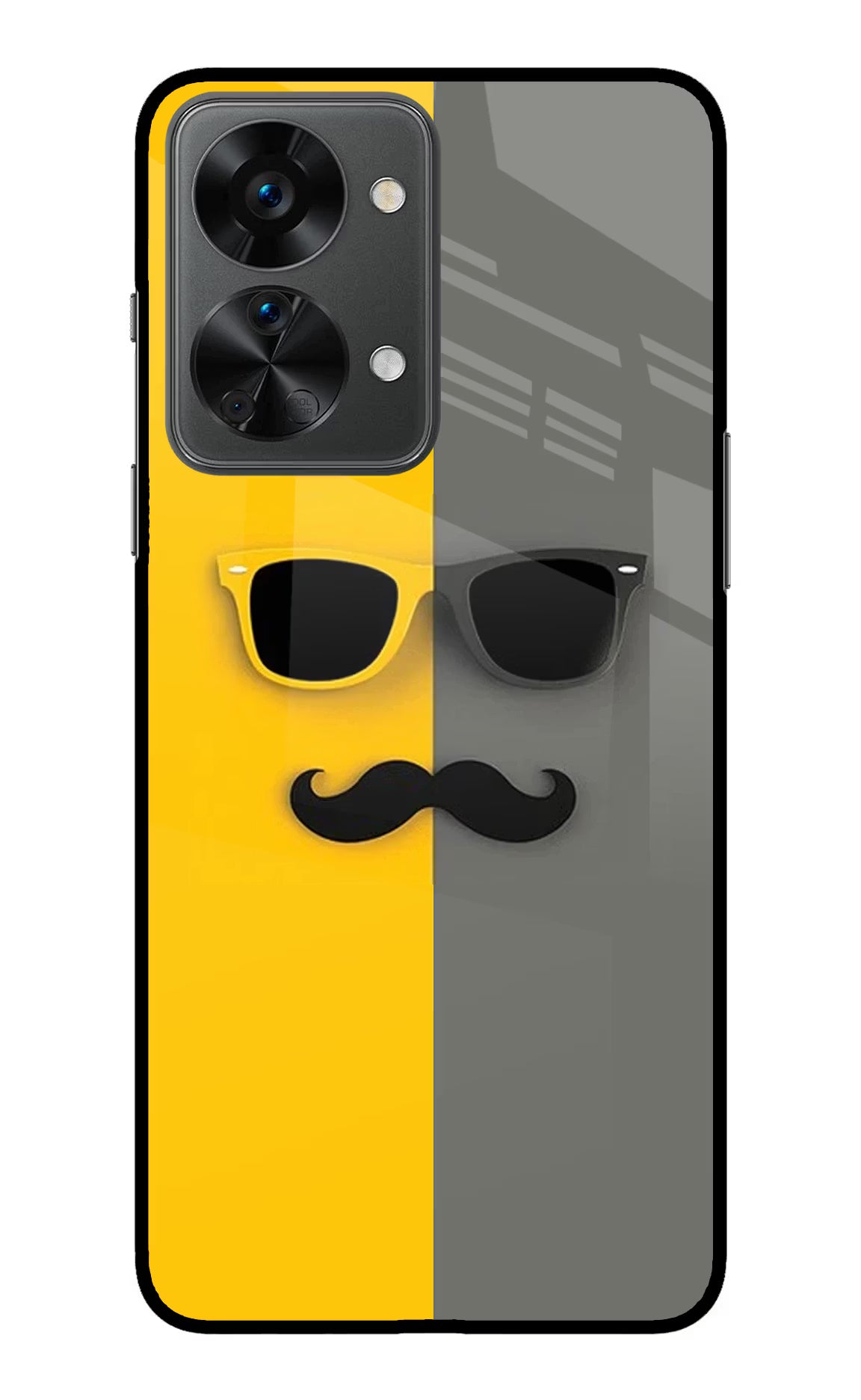 Sunglasses with Mustache OnePlus Nord 2T 5G Glass Case - Sunglasses with Mustache OnePlus Nord 2T 5G Glass Case Sunglasses with Mustache OnePlus Nord 2T 5G Glass Case