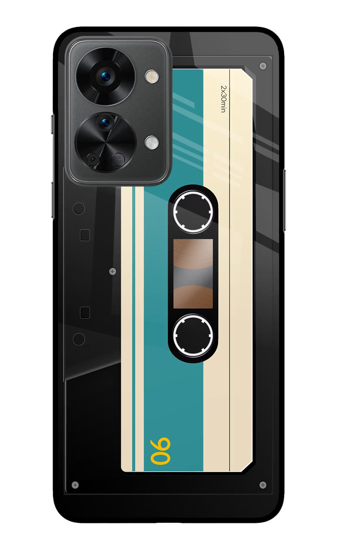 Cassette OnePlus Nord 2T 5G Back Cover - Cassette OnePlus Nord 2T 5G Glass Case Back Cover by Casekaro Cassette OnePlus Nord 2T 5G Glass Case Back Cover by Casekaro