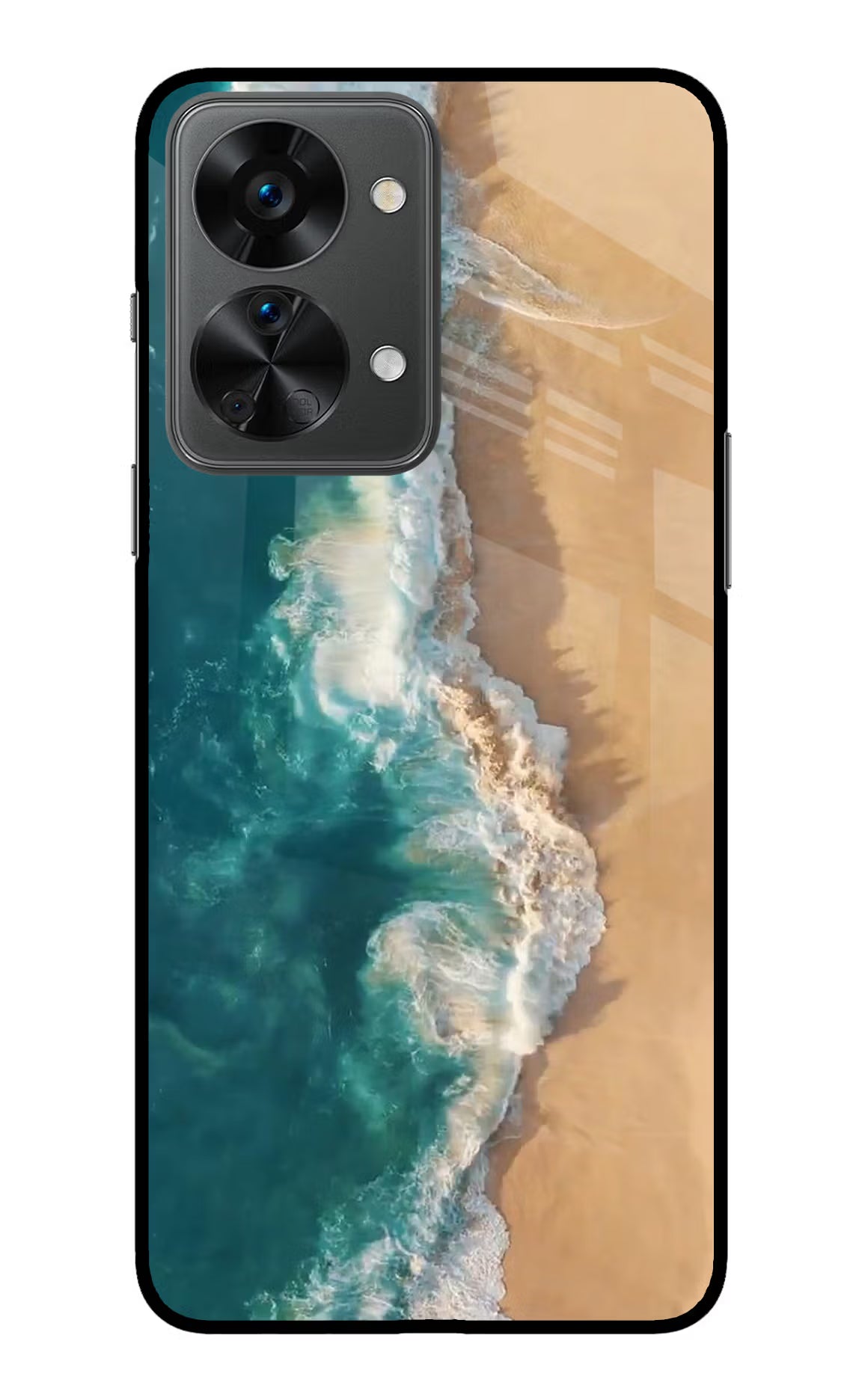 Ocean Beach OnePlus Nord 2T 5G Back Cover - Ocean Beach OnePlus Nord 2T 5G Glass Case Back Cover by Casekaro Ocean Beach OnePlus Nord 2T 5G Glass Case Back Cover by Casekaro