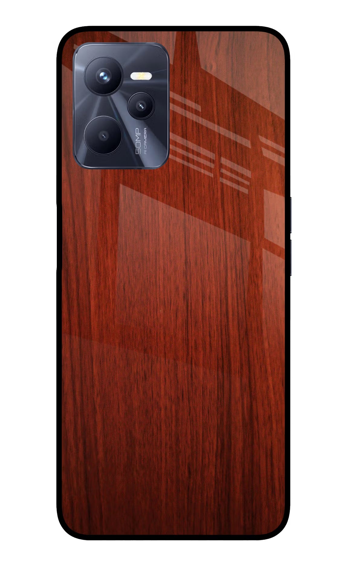 Wooden Plain Pattern Realme C35 Glass Case - Wooden Plain Pattern Realme C35 Glass Case Wooden Plain Pattern Realme C35 Glass Case
