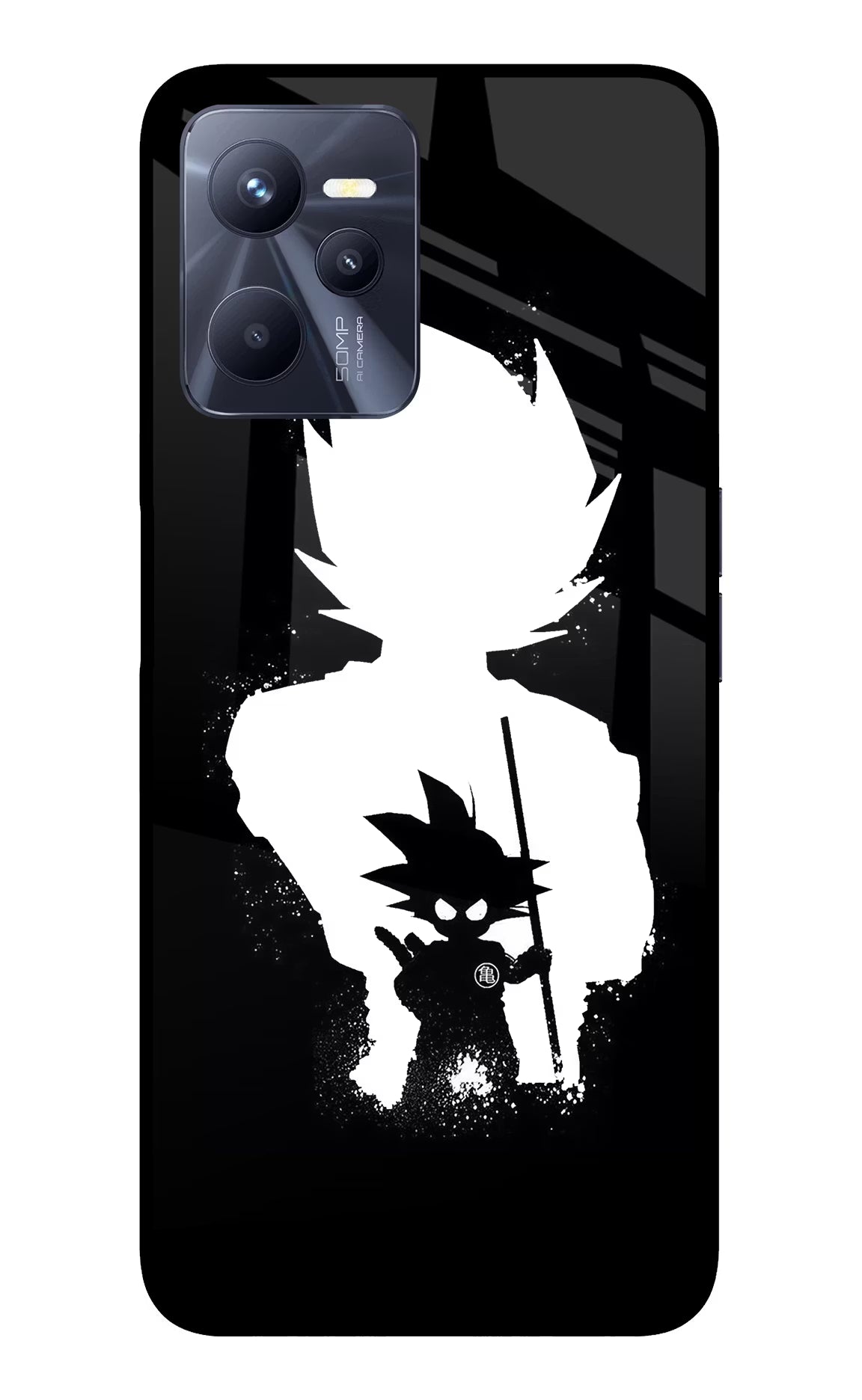 Goku Shadow Realme C35 Glass Case - Goku Shadow Realme C35 Glass Case Goku Shadow Realme C35 Glass Case