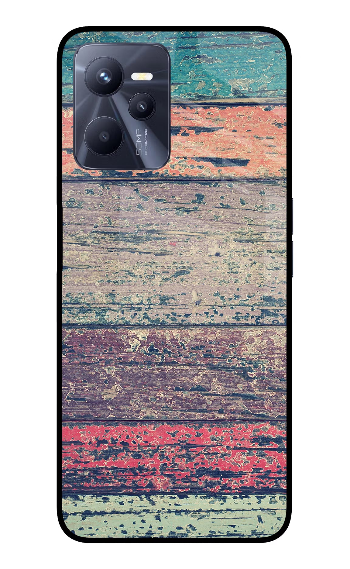 Colourful Wall Realme C35 Glass Case - Colourful Wall Realme C35 Glass Case Colourful Wall Realme C35 Glass Case